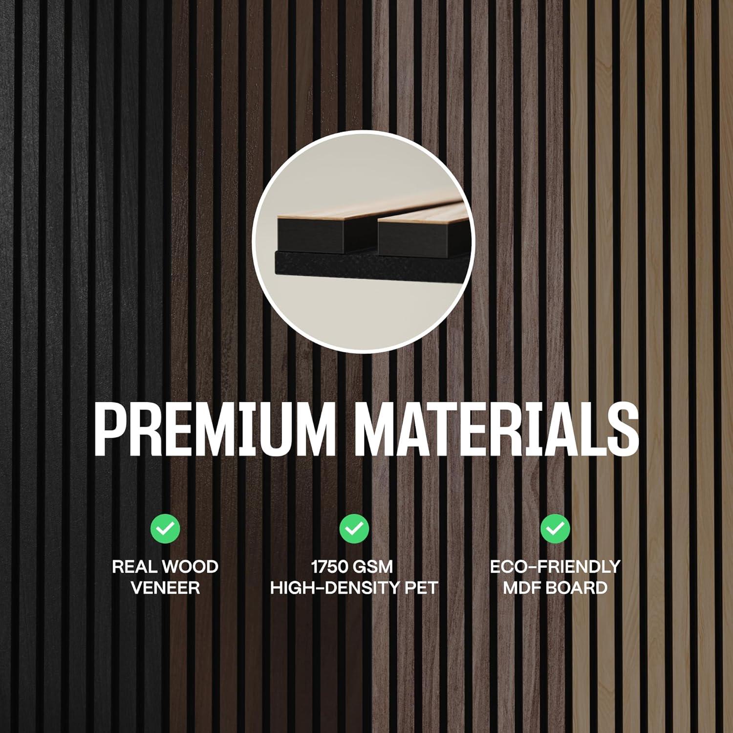 Paquete de 2 Paneles Acústicos de Madera COREMINDED 240x32 cm