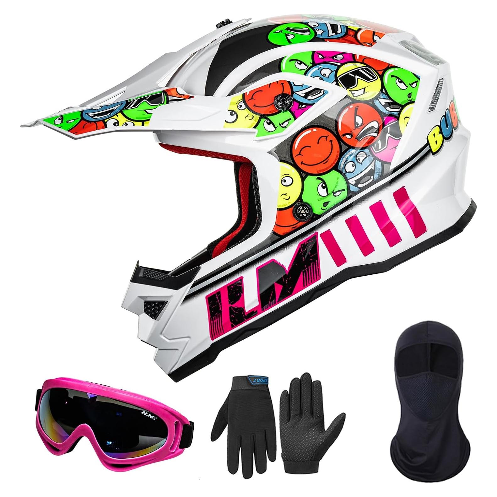 Casco ILM Z705 para Niños Motocross Chicle L