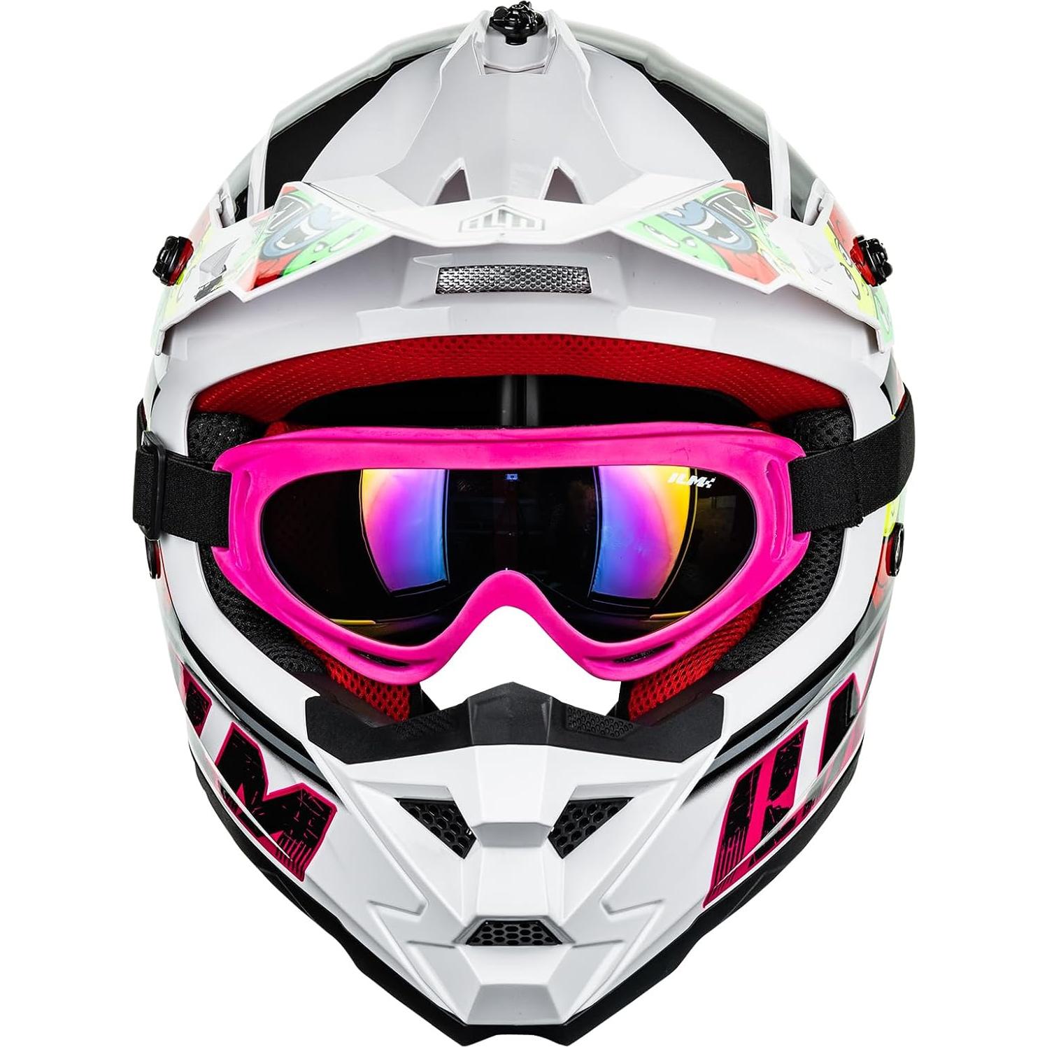 Casco ILM Z705 para Niños Motocross Chicle L