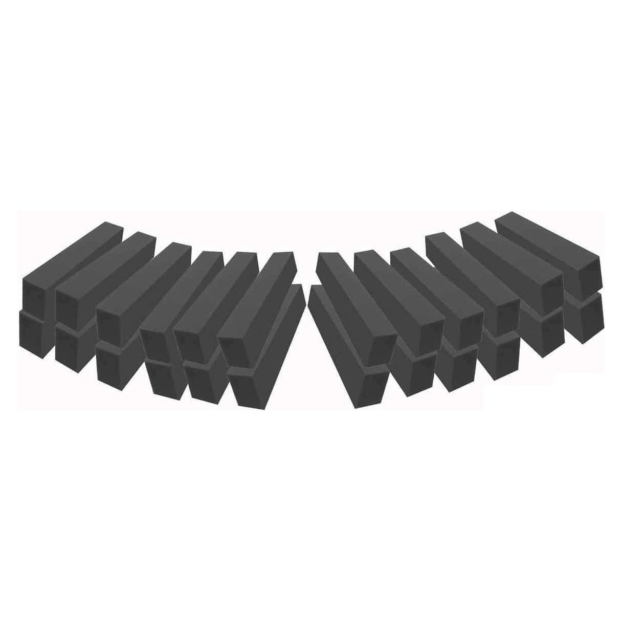 Juego de 24 Paneles de Espuma Acústica Carbón 60.96 cm