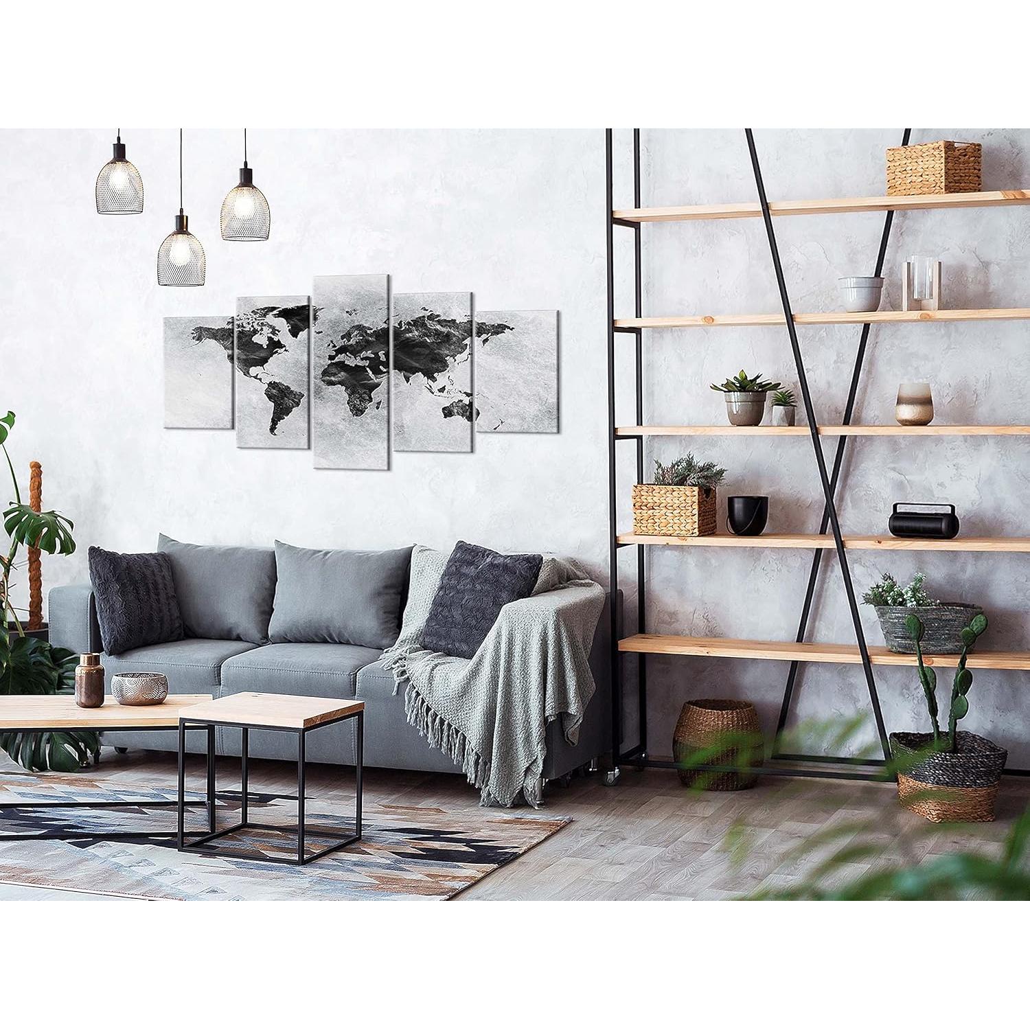 Lienzo Acústico Artgeist Mapa Mundial 200x100 cm 5 Piezas