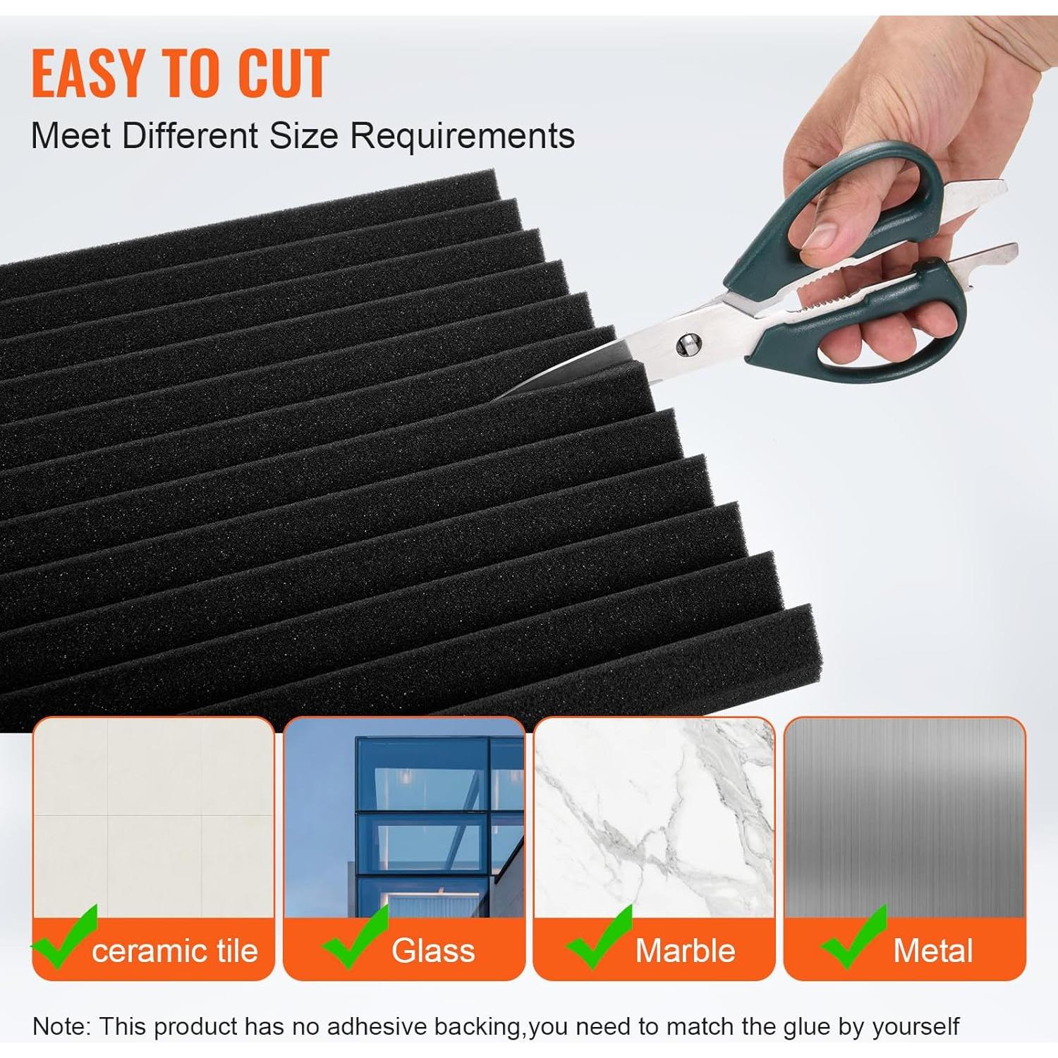 Paneles Acústicos VEVOR 52 Piezas 30.48x30.48cm Alta Densidad