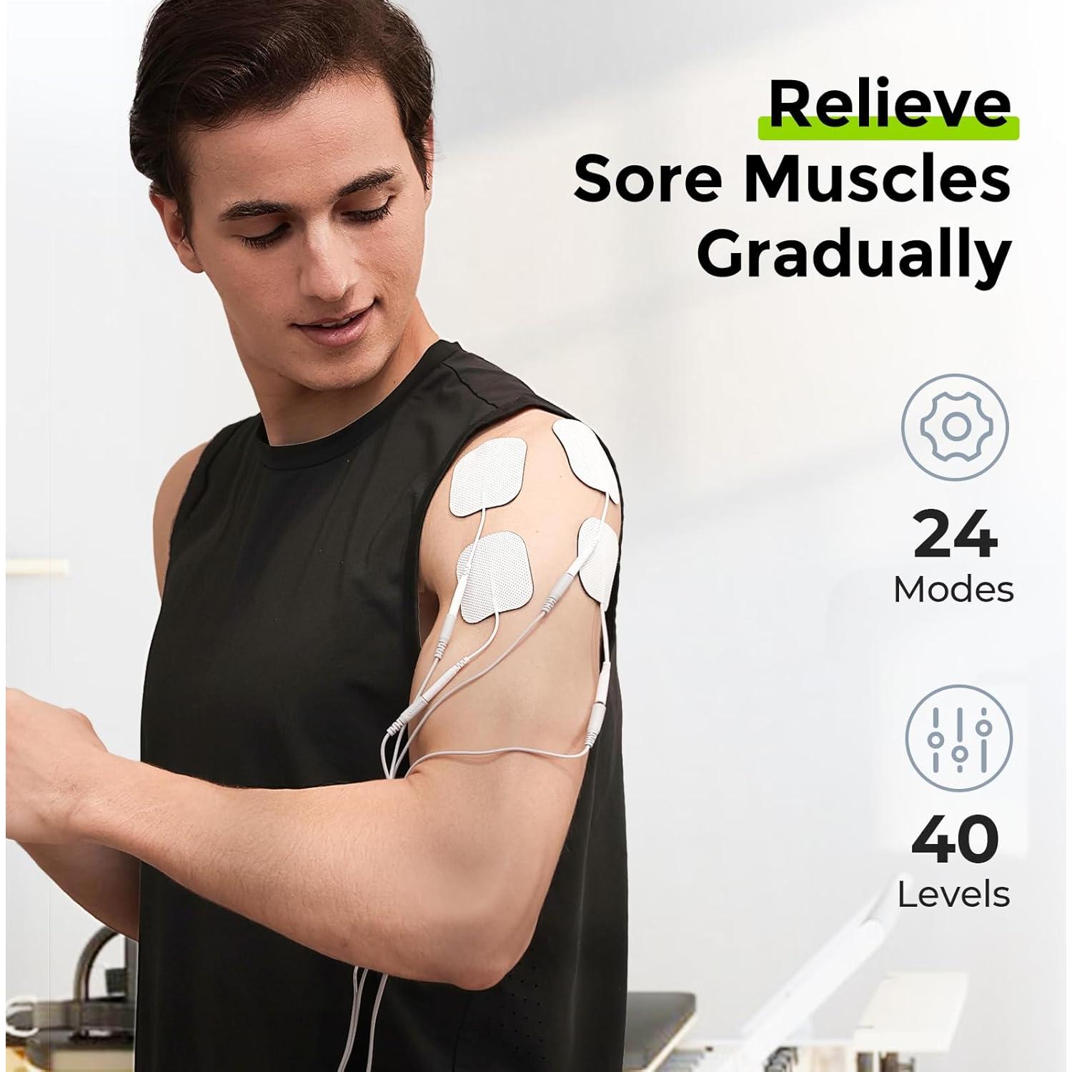 Estimulador Muscular AUVON TENS 3-en-1 con 40 Intensidades