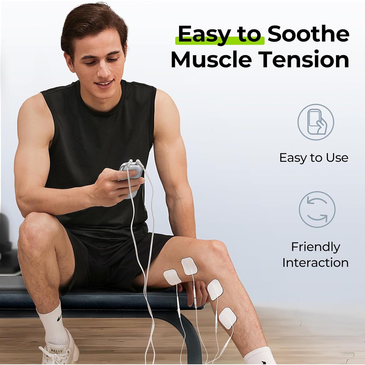 Estimulador Muscular AUVON TENS 3-en-1 con 40 Intensidades