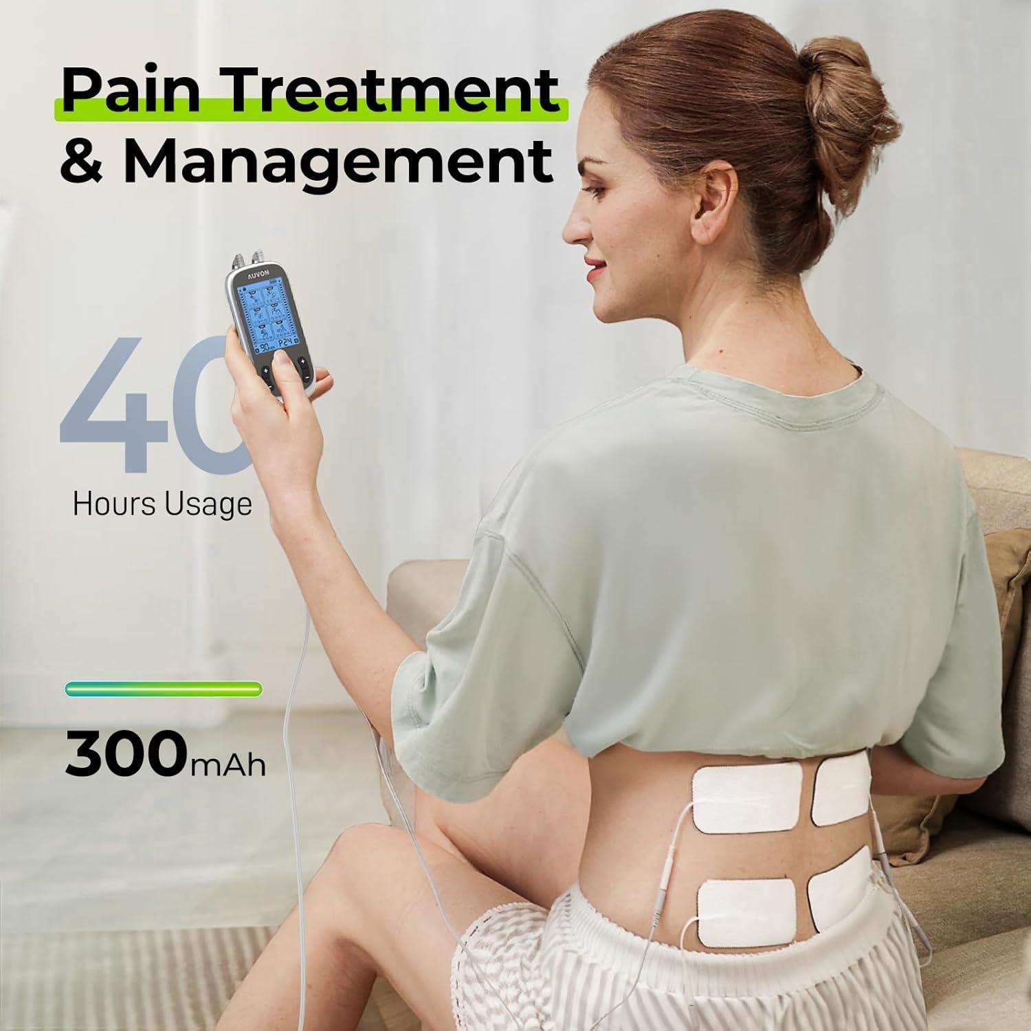 Estimulador Muscular AUVON TENS 3-en-1 con 40 Intensidades