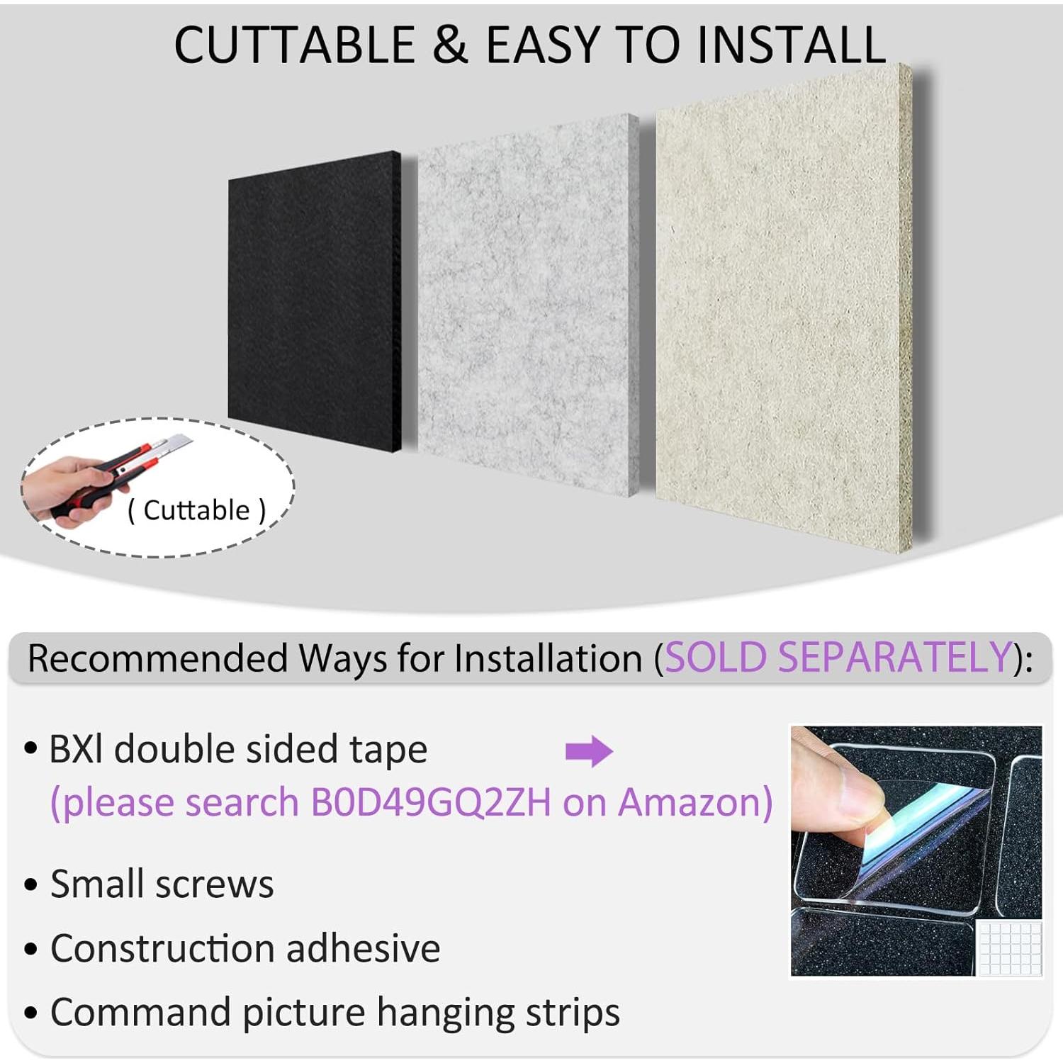 Paneles Acústicos BXI 6 Pcs 40.64x30.48x0.95 cm Alta Densidad