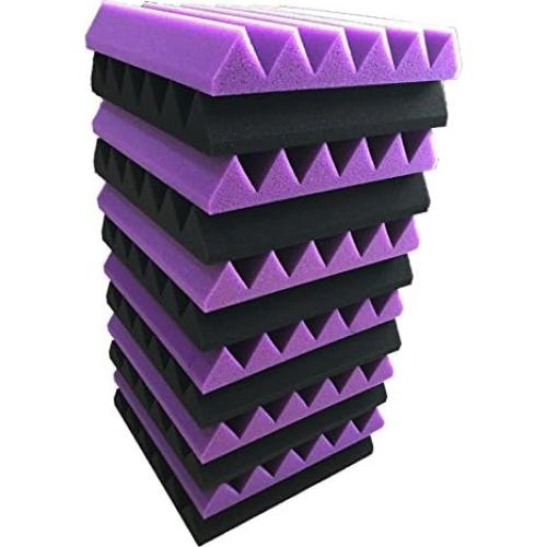 Paquete de 12 Azulejos Acústicos Xinglong 30x30cm Morado/Negro