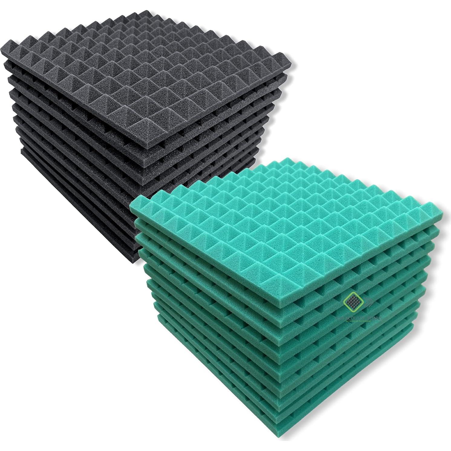 Paneles de Espuma Acústica Pirámide YGM - 18 Piezas 1x1 pies