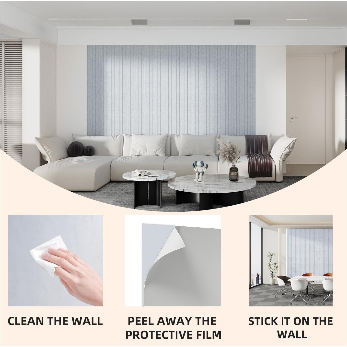 Paneles Acústicos Aislantes 4 Pzs Fibra Poliéster 121.9x30.5cm