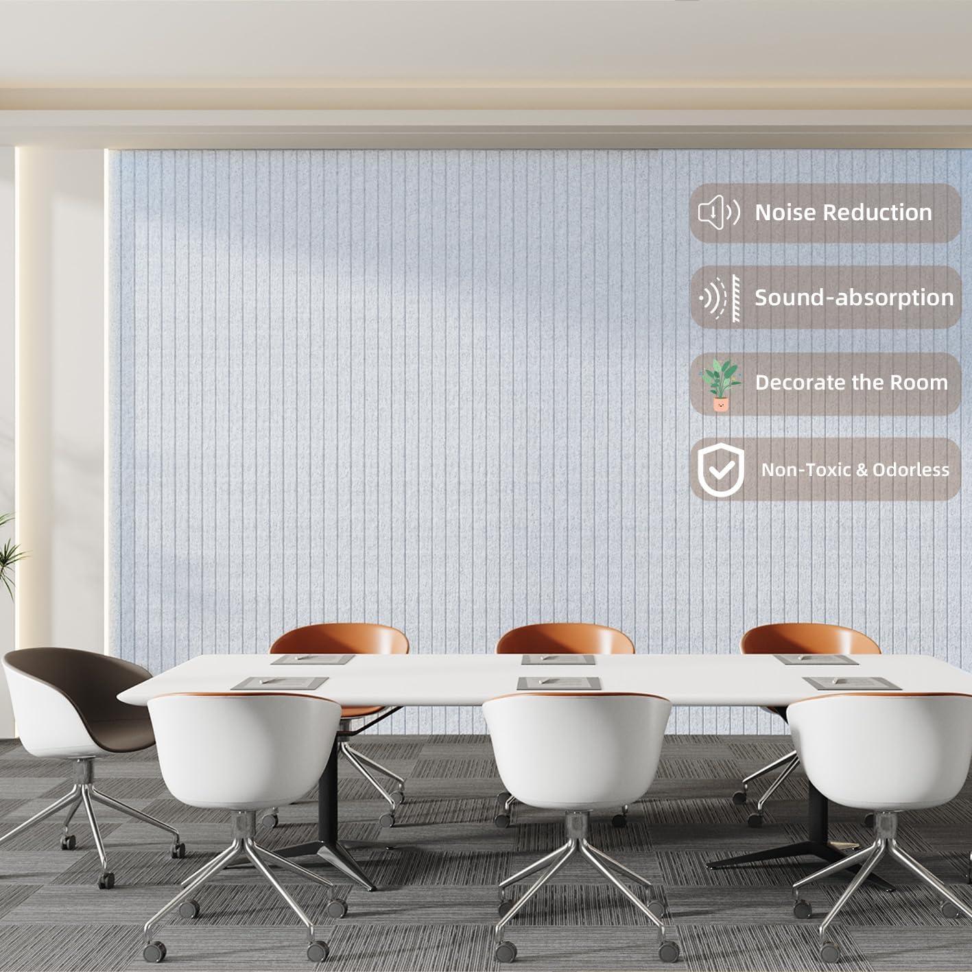 Paneles Acústicos Aislantes 4 Pzs Fibra Poliéster 121.9x30.5cm