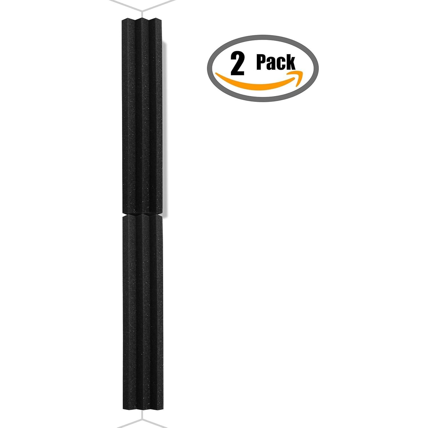 Paneles de Espuma Acústica Wedge 2 Unidades Carbón 60x10x7.6cm