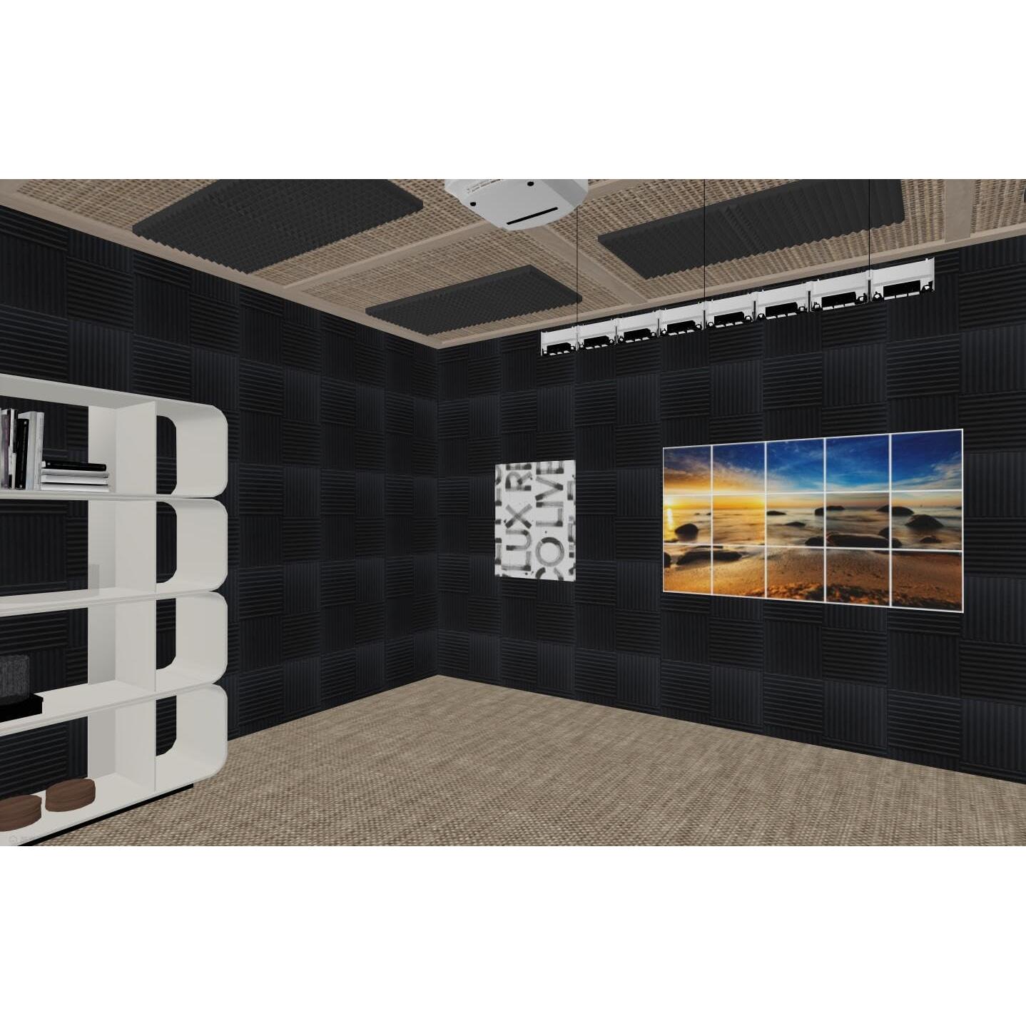 Paquete de 52 cintas adhesivas doble cara negras 2.54 cm x 30.48 cm