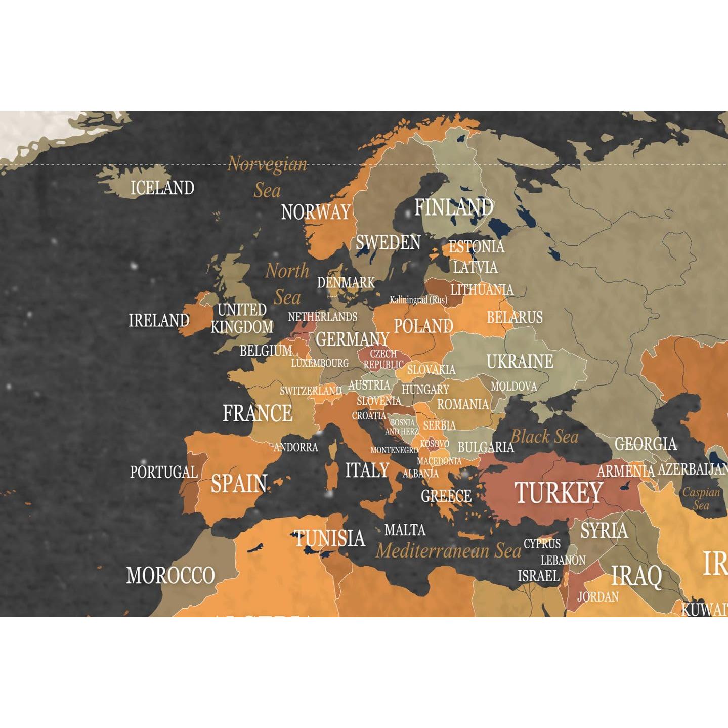 Impresión en Lienzo Acústico Artgeist Mapa del Mundo 90x60 cm