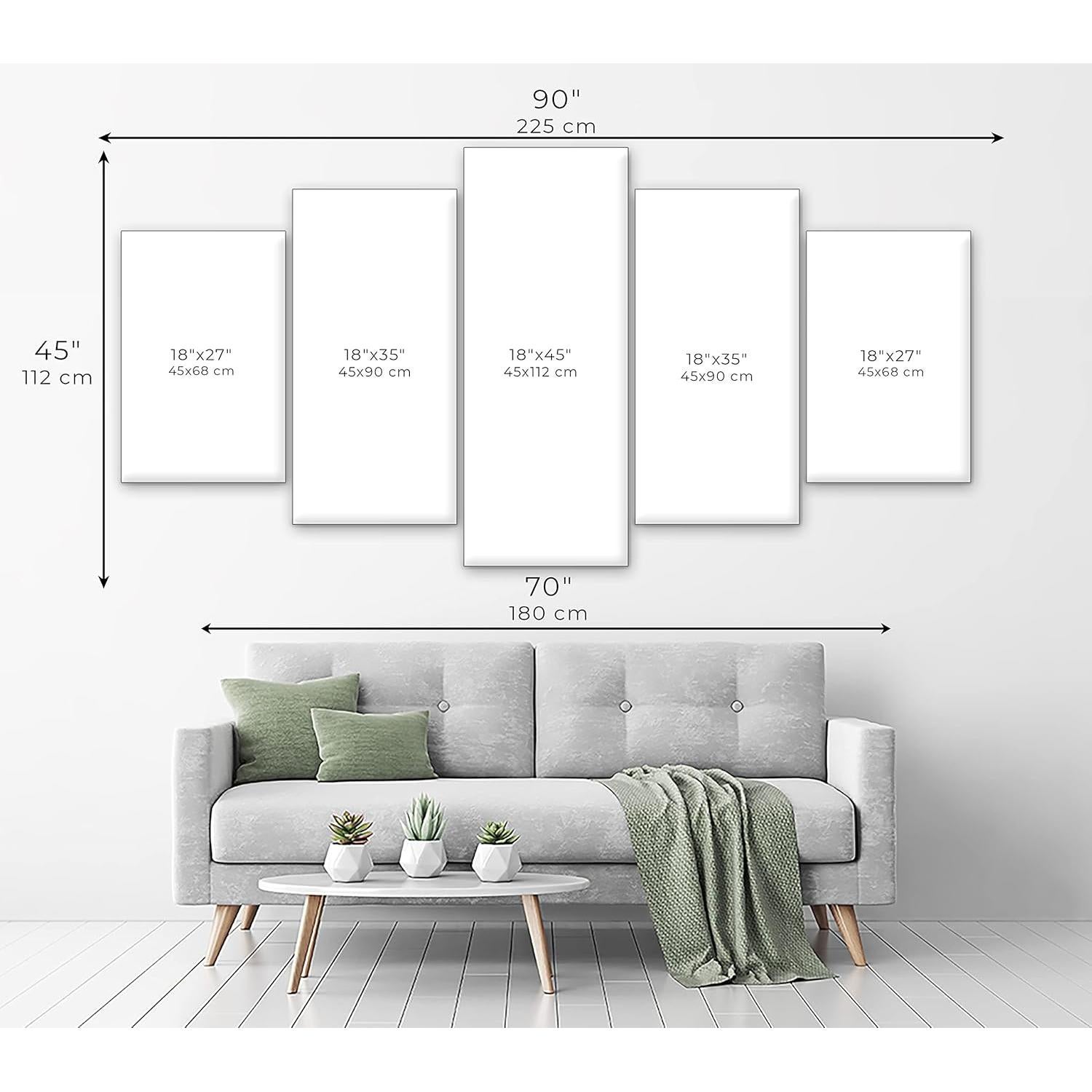 Lienzo Acústico Artgeist Nueva York 225x112.5 cm 5 Piezas