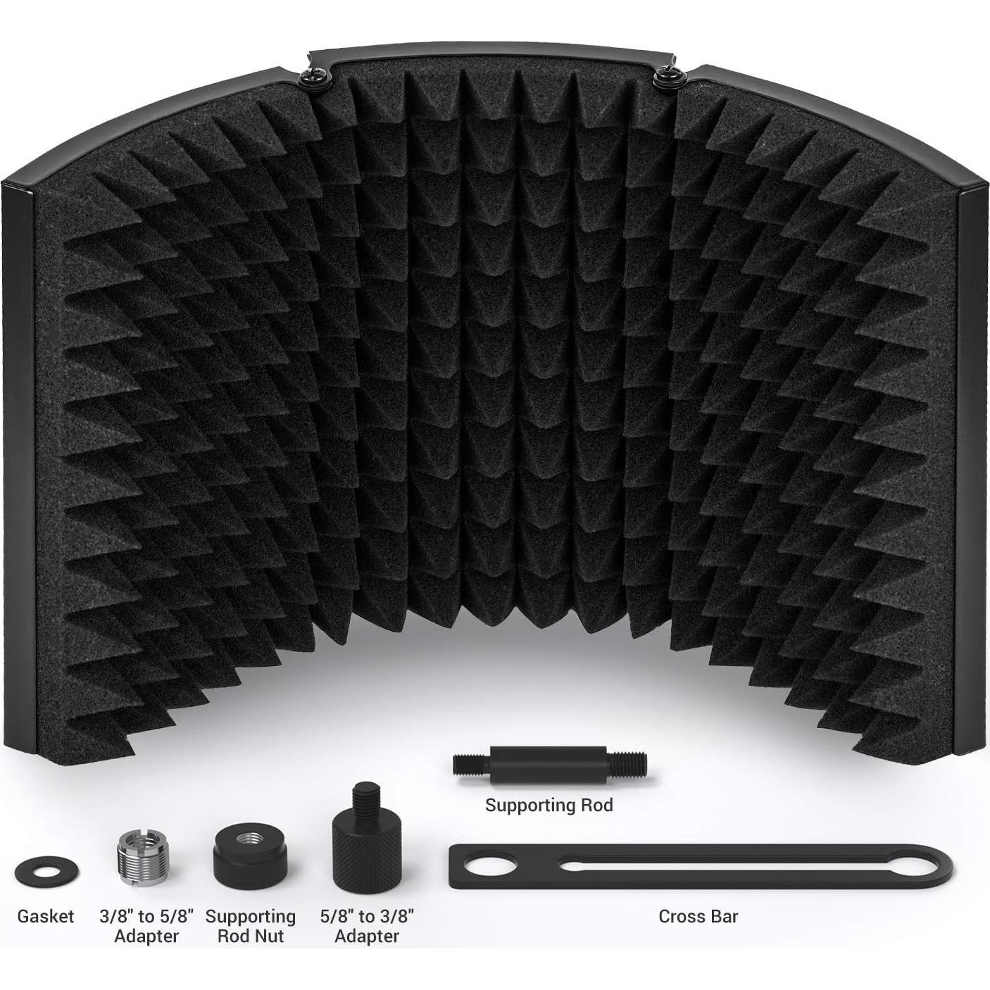 Escudo de Aislamiento de Micrófono TONOR Negro 21.08x33.02cm