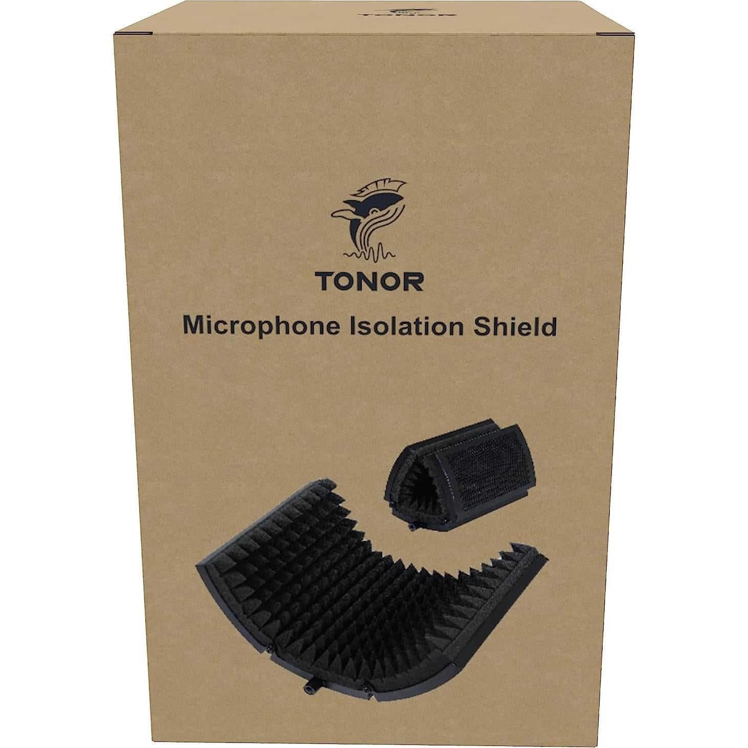 Escudo de Aislamiento de Micrófono TONOR Negro 21.08x33.02cm