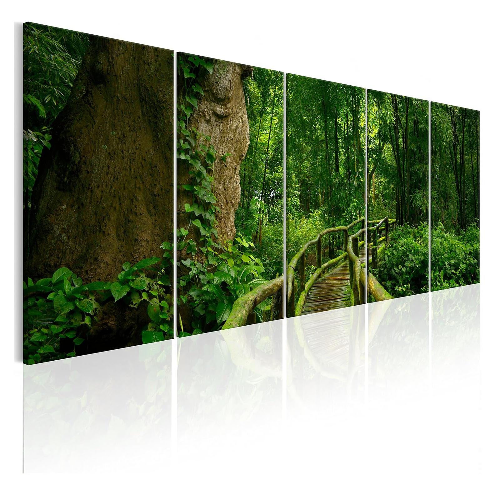 Lienzo Acústico Artgeist Bosque 200x80 cm 5 Piezas