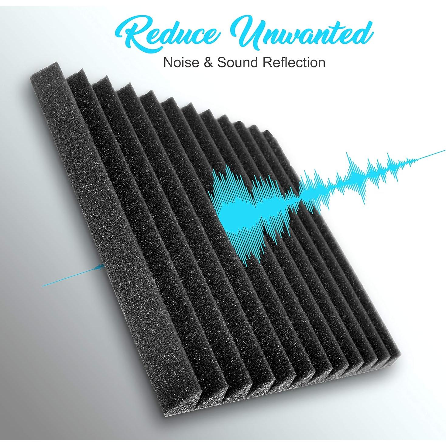 Kit de Paneles Aislantes de Sonido Pyle PSI1612 - 12 Piezas 30.48x30.48cm