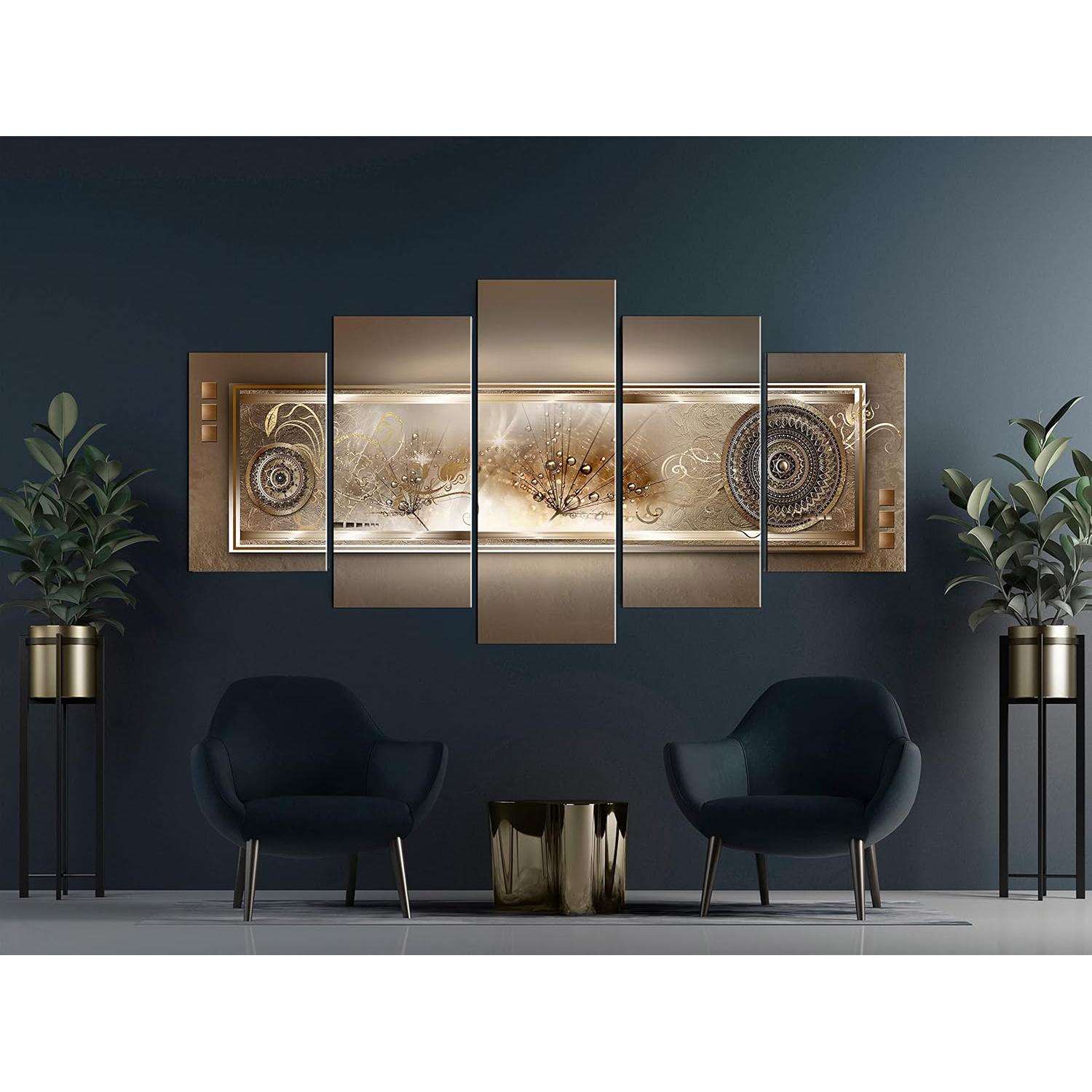 Lienzo Acústico Artgeist 90x45 cm 5 Piezas Mandala Naturaleza