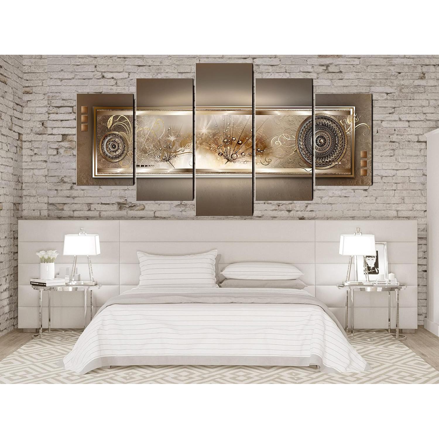 Lienzo Acústico Artgeist 90x45 cm 5 Piezas Mandala Naturaleza