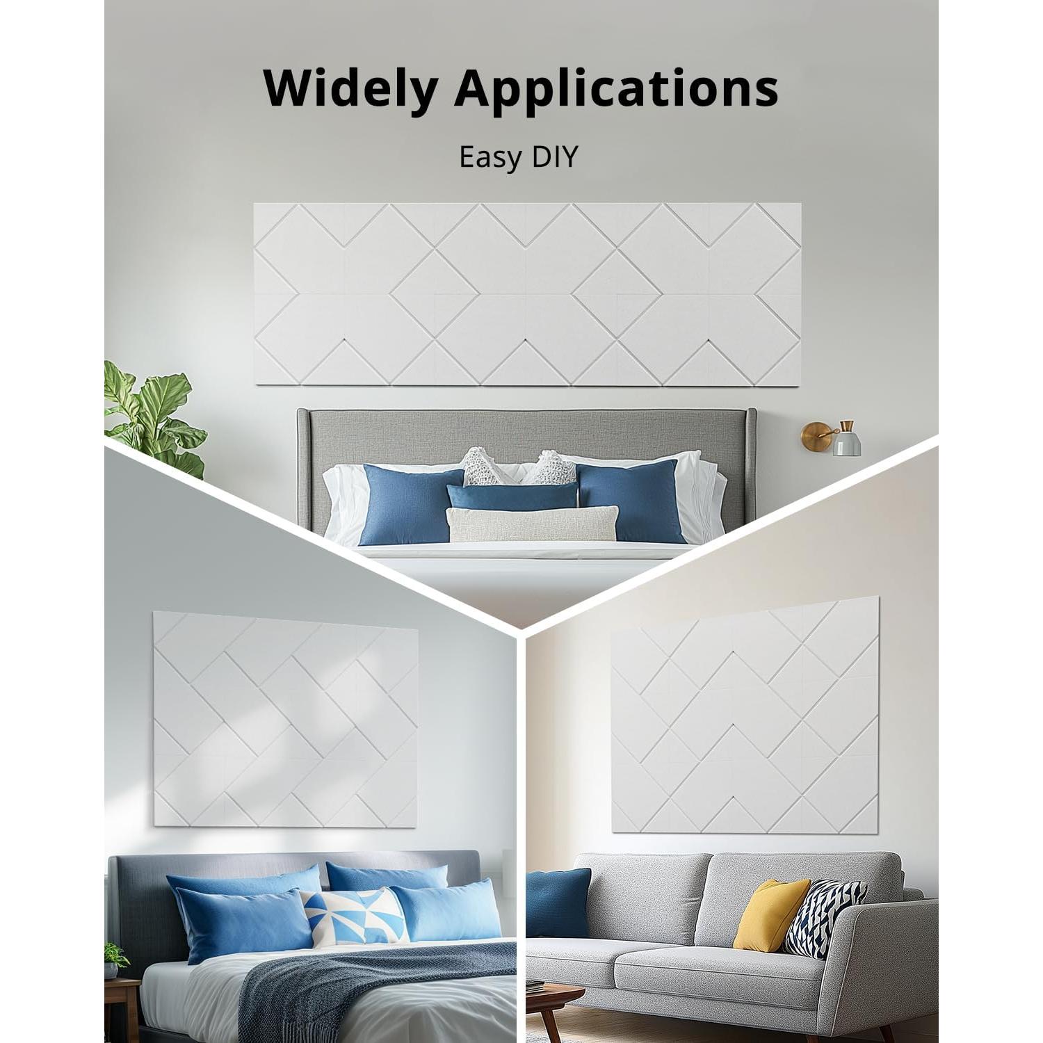 Paneles Acústicos Kuchoow Autoadhesivos 12 Piezas 30.48x30.48cm