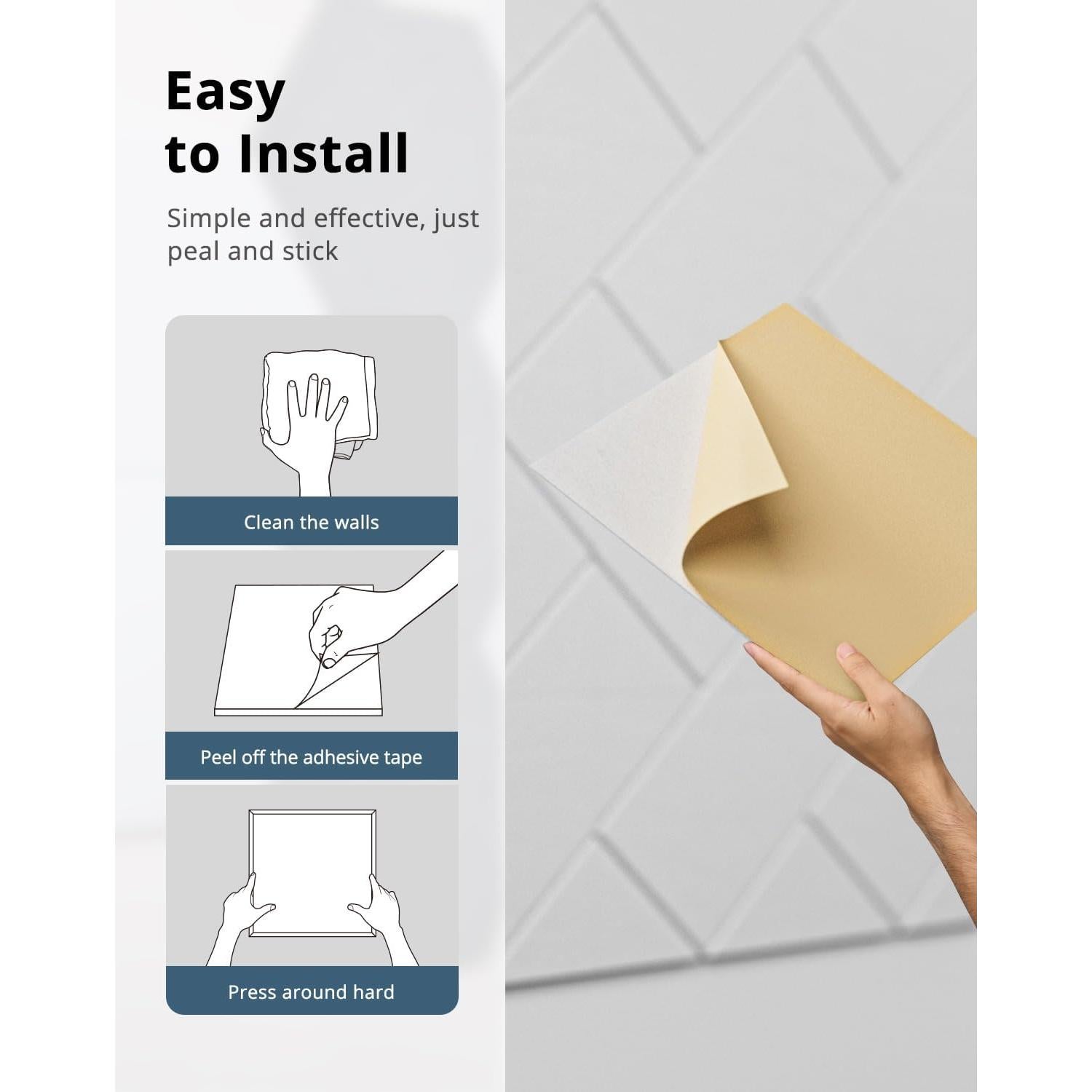 Paneles Acústicos Kuchoow Autoadhesivos 12 Piezas 30.48x30.48cm