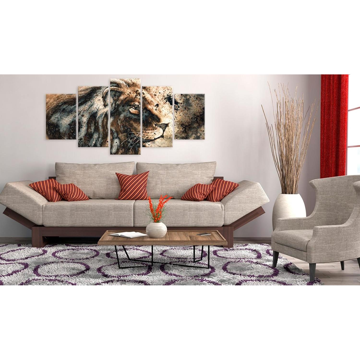 Lienzo Acústico artgeist África 225x112.5 cm 5 Piezas