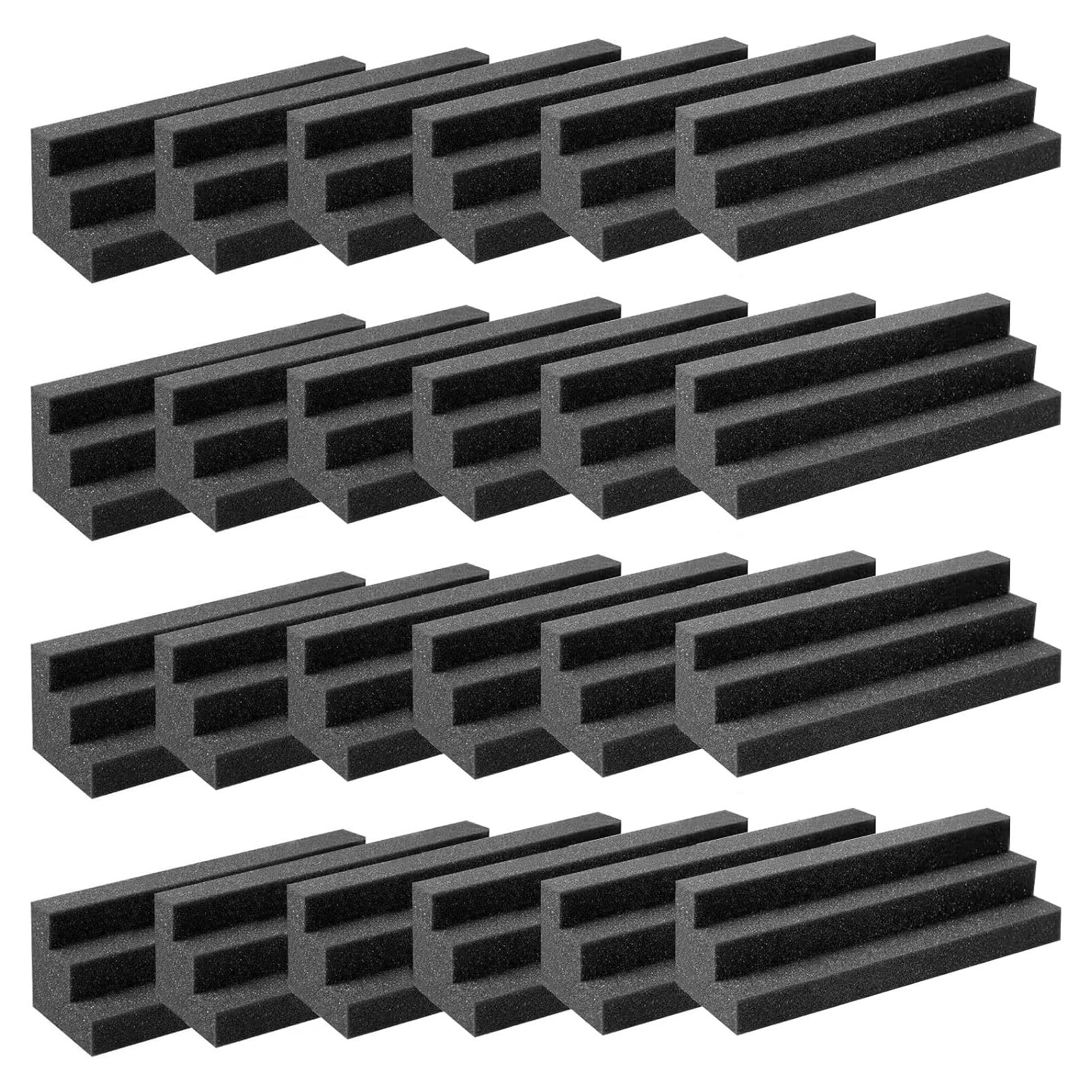 Paquete de 24 trampas de graves espuma acústica 30.48x7.62 cm