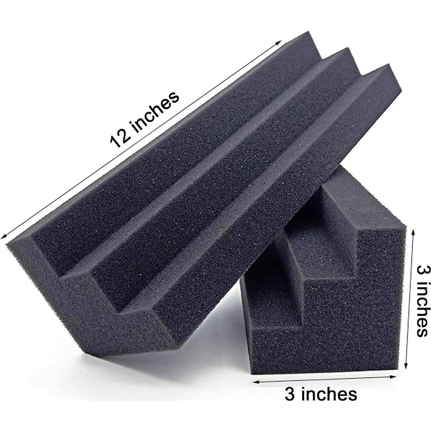 Paquete de 24 trampas de graves espuma acústica 30.48x7.62 cm