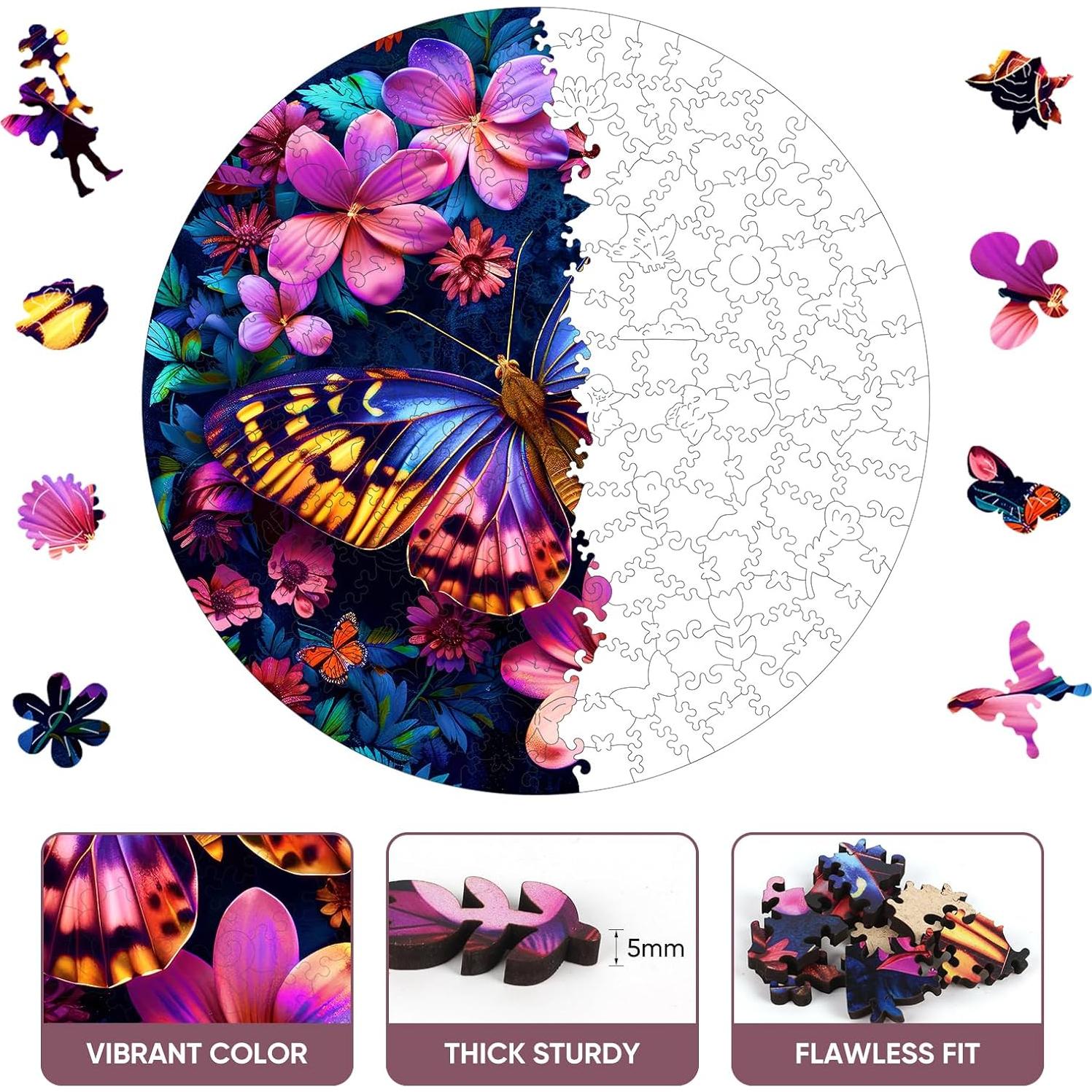 Rompecabezas de Madera Ruikiyart 200 Piezas Colibrí 28.4 cm