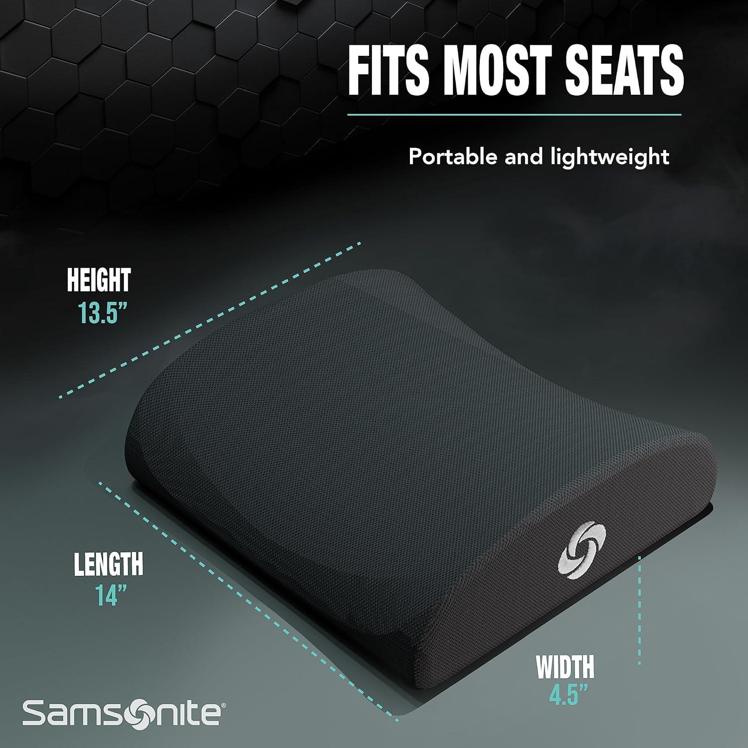 Almohada Soporte Lumbar Samsonite Espuma de Memoria Ajustable