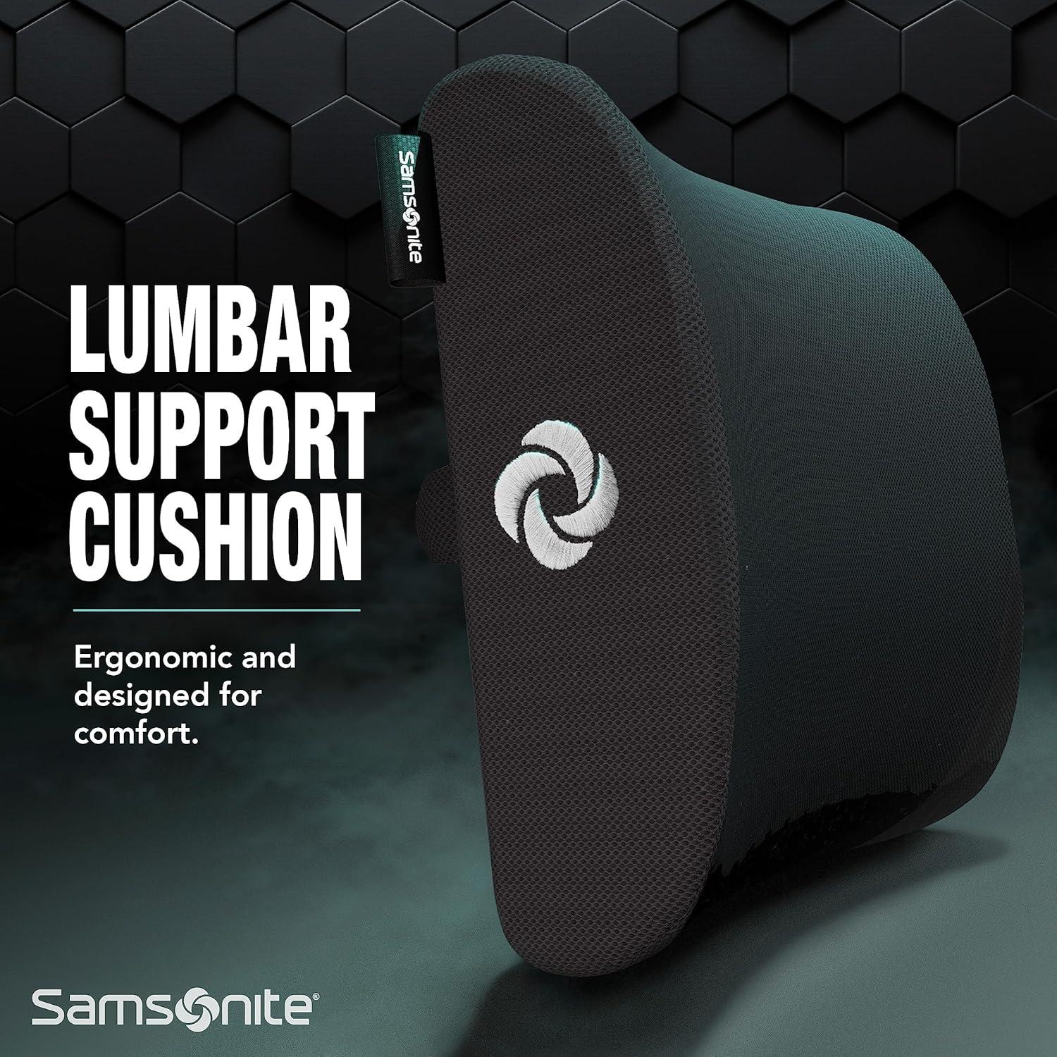 Almohada Soporte Lumbar Samsonite Espuma de Memoria Ajustable