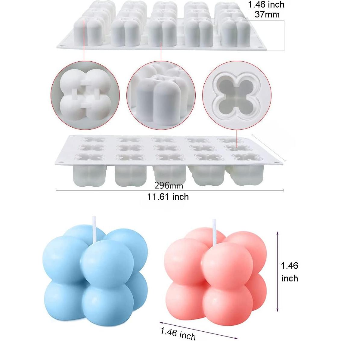Molde de Silicona para Velas 3D Konrisa 15 Cavidades
