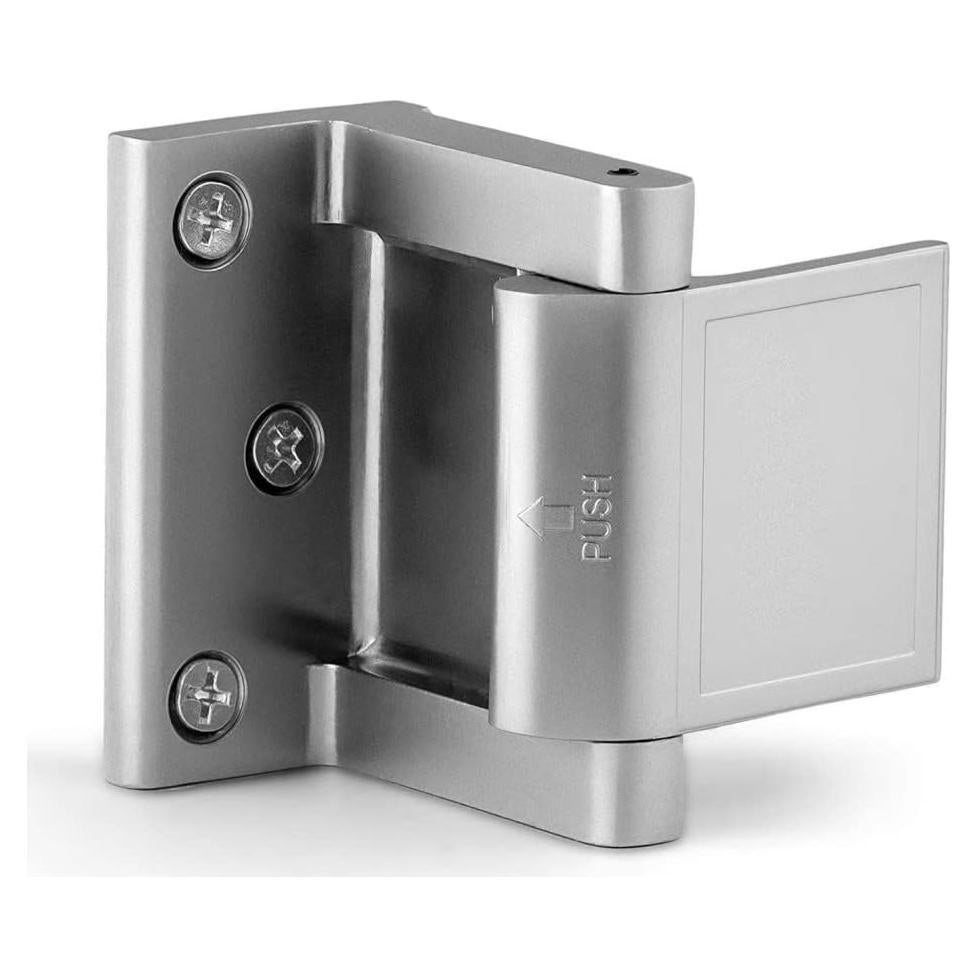 Cerradura de Refuerzo de Puerta Wannianmu Plateada Antirrobo