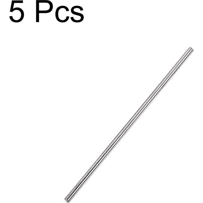Varilla Redonda Sólida Acero Inoxidable 304 Uxcell 3mm x 100mm - 5pcs