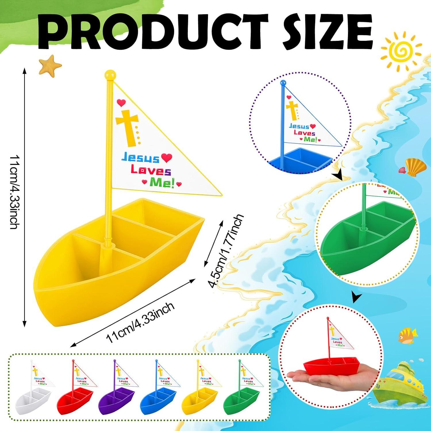 Barcos de Juguete Religiosos Sotiff - 12 Pcs Jesús Me Ama