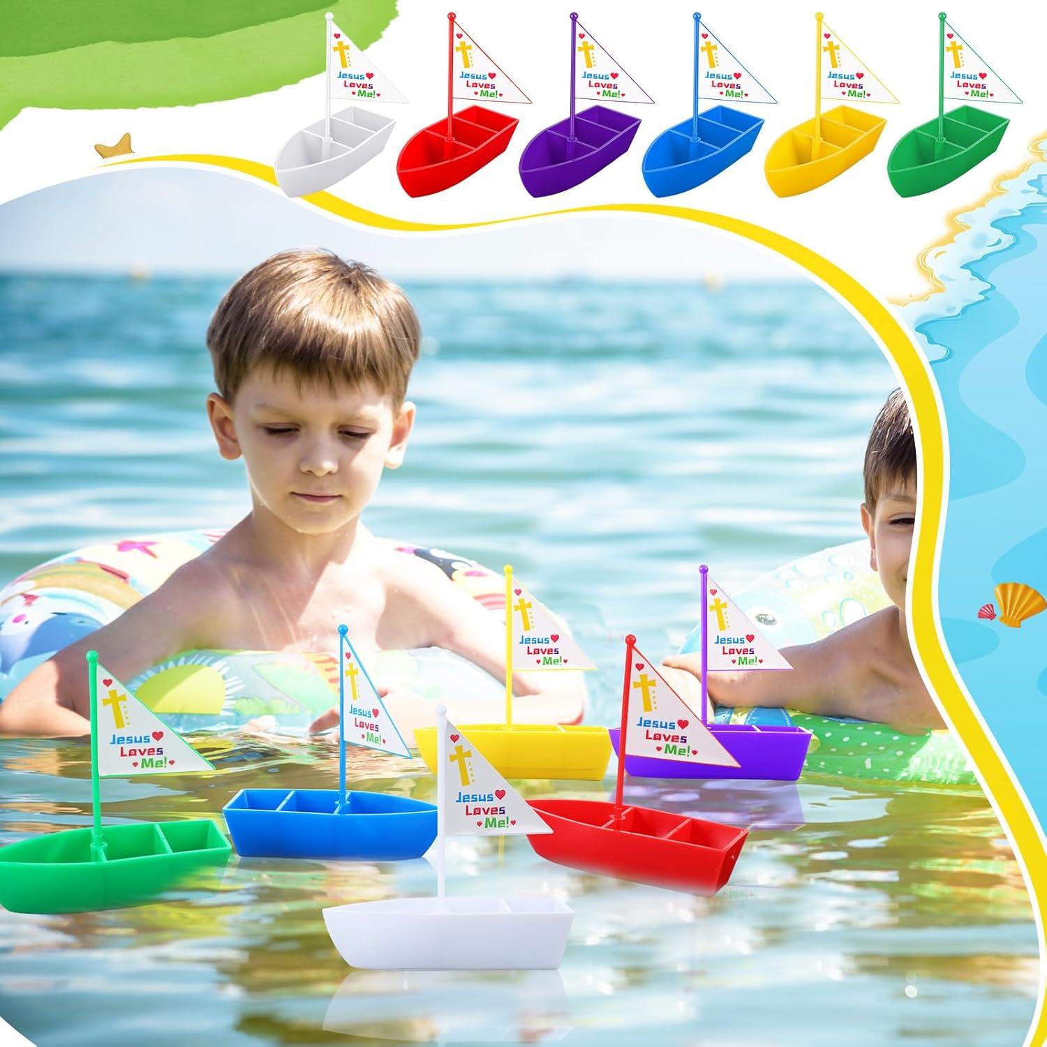 Barcos de Juguete Religiosos Sotiff - 12 Pcs Jesús Me Ama