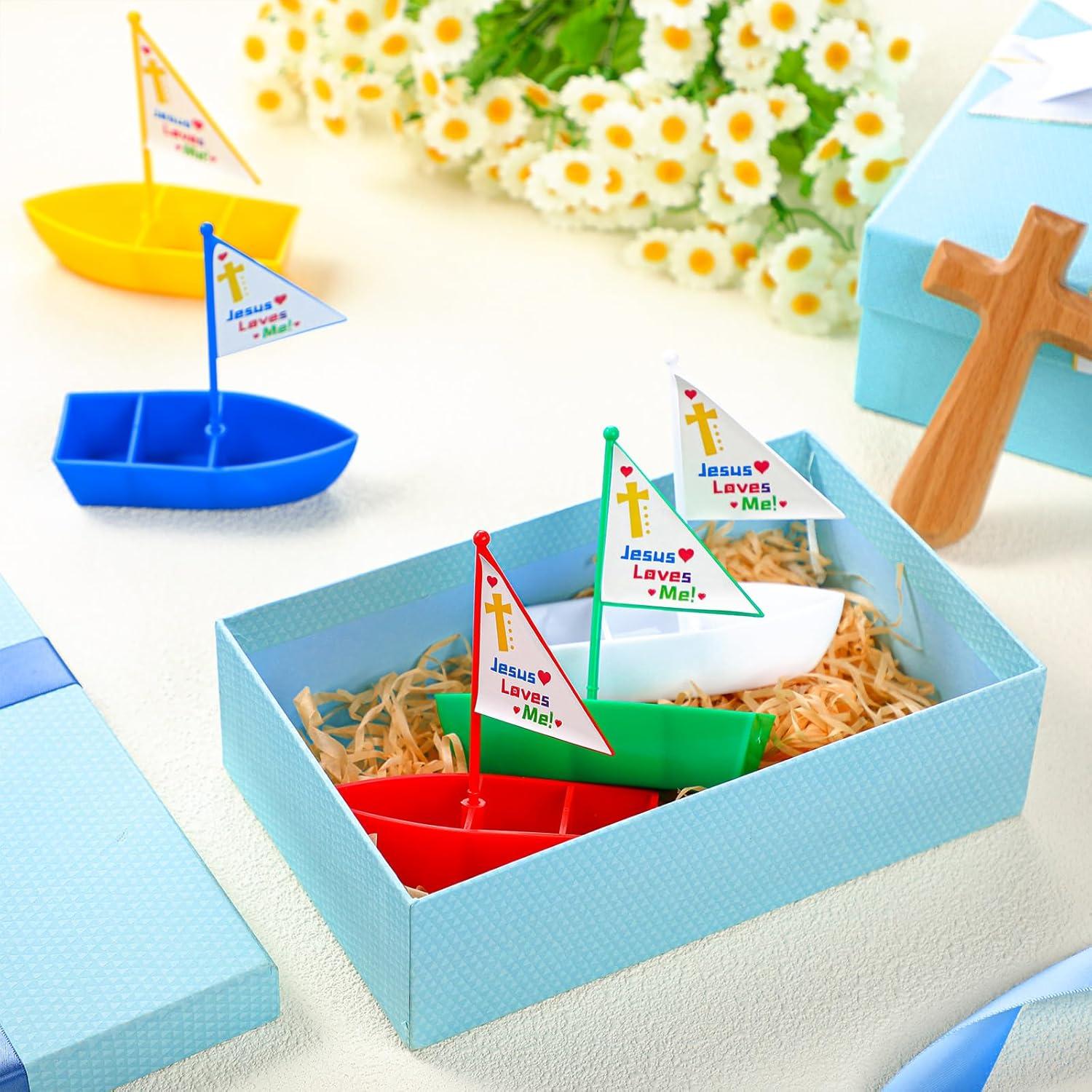 Barcos de Juguete Religiosos Sotiff - 12 Pcs Jesús Me Ama