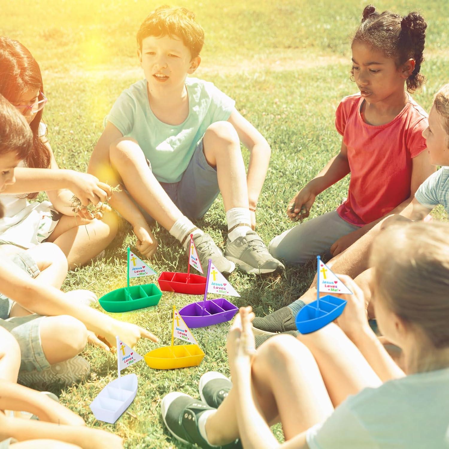 Barcos de Juguete Religiosos Sotiff - 12 Pcs Jesús Me Ama