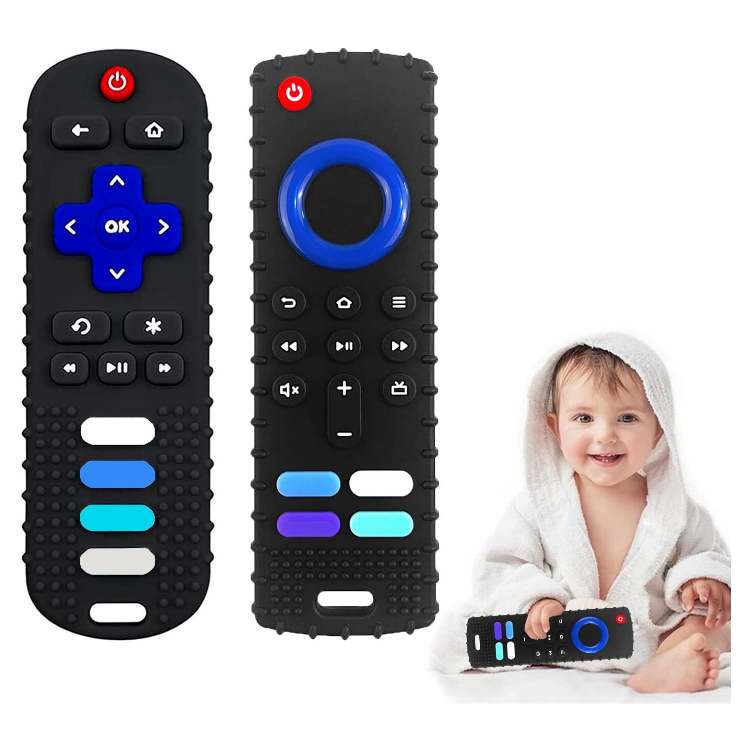 Juguete Mordedor para Bebés Control Remoto Silicona 2pcs