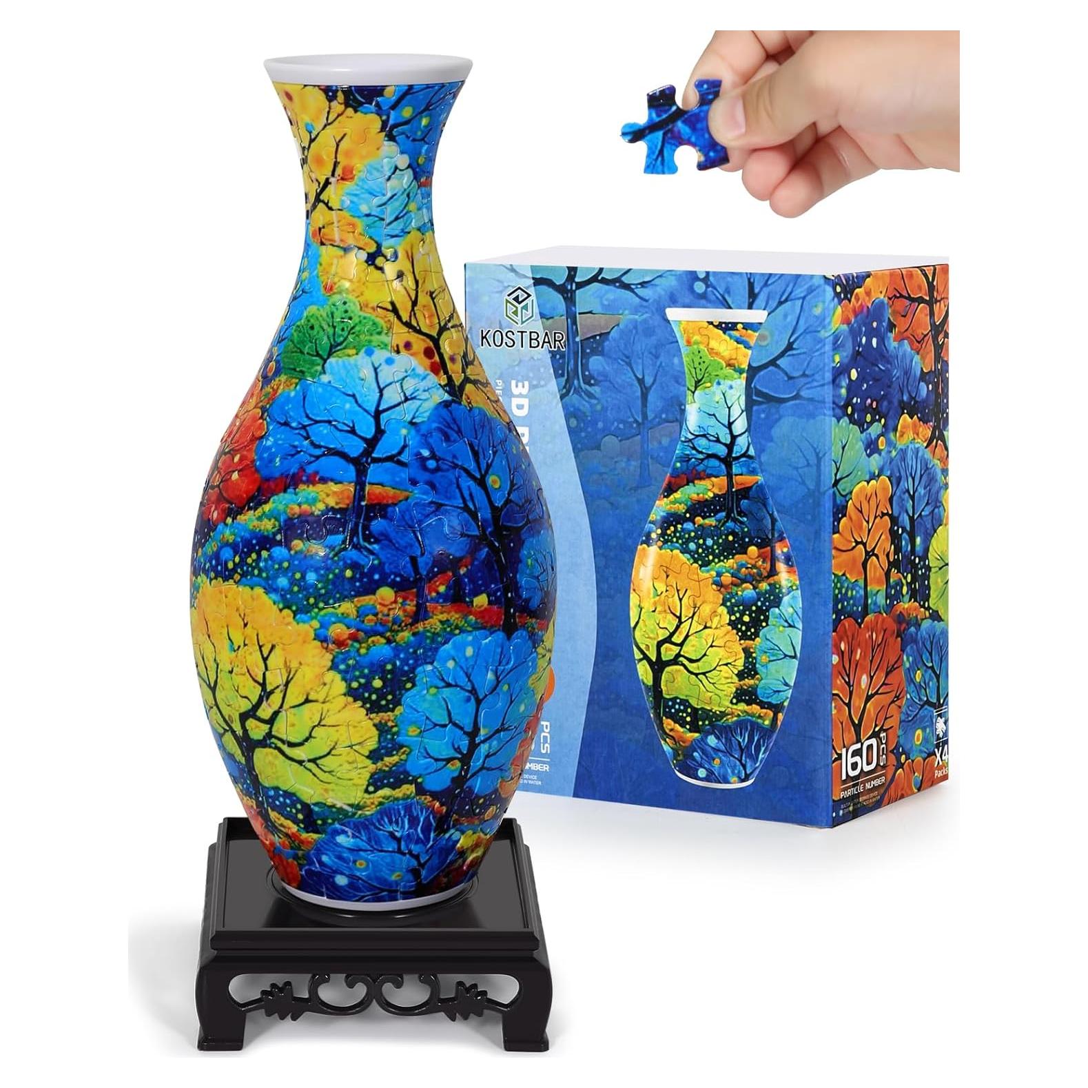 Rompecabezas 3D Jarrón de Flores KOSTBAR 160 Piezas
