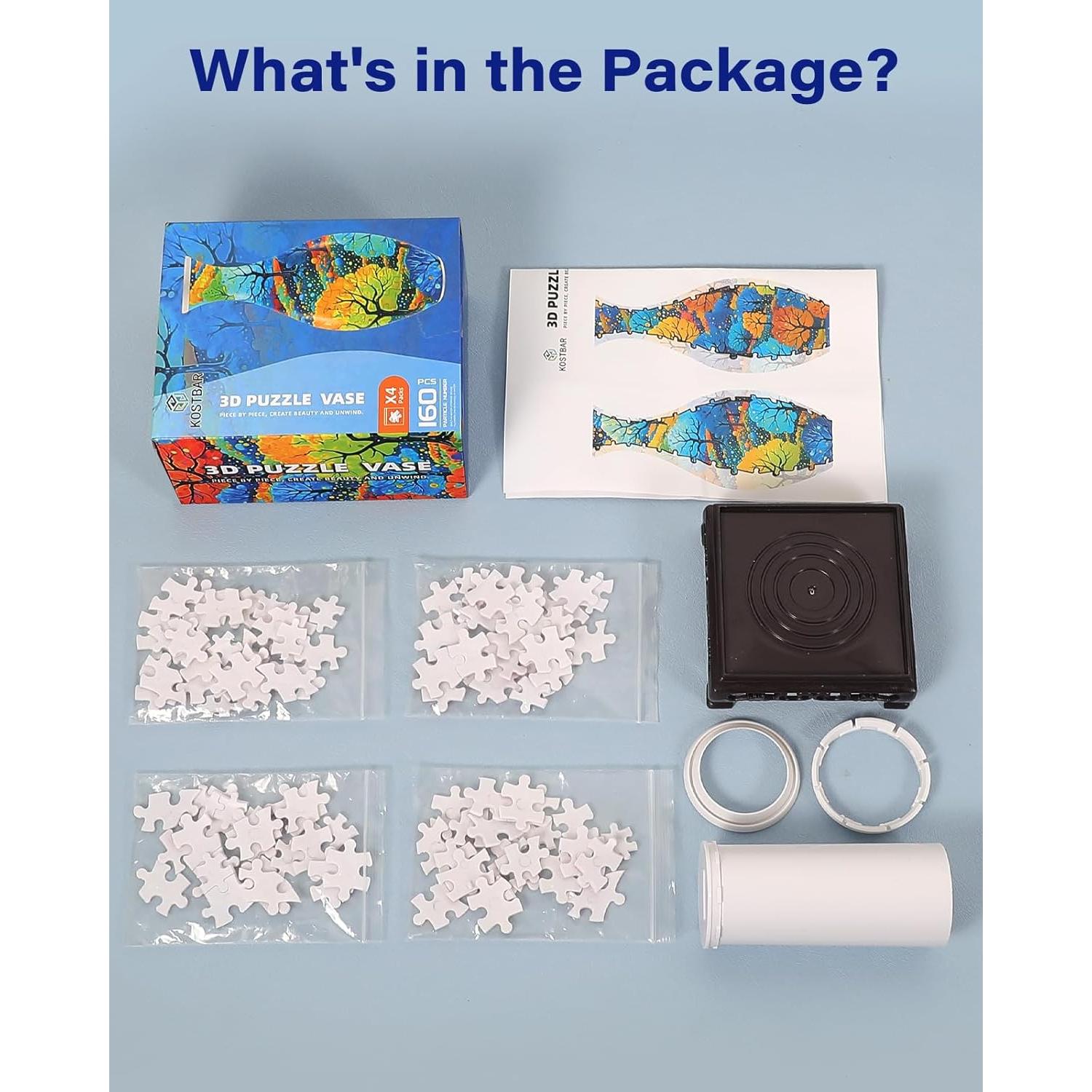 Rompecabezas 3D Jarrón de Flores KOSTBAR 160 Piezas