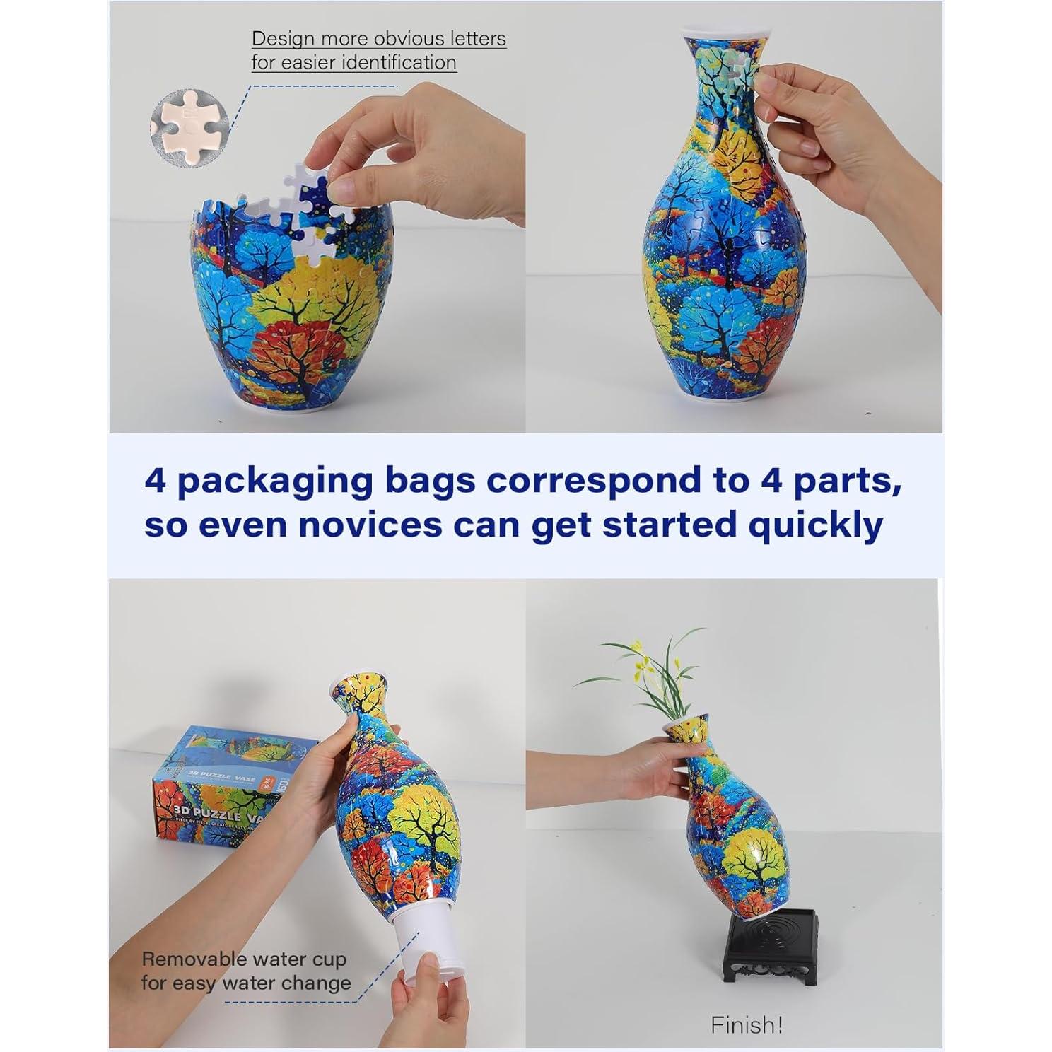 Rompecabezas 3D Jarrón de Flores KOSTBAR 160 Piezas