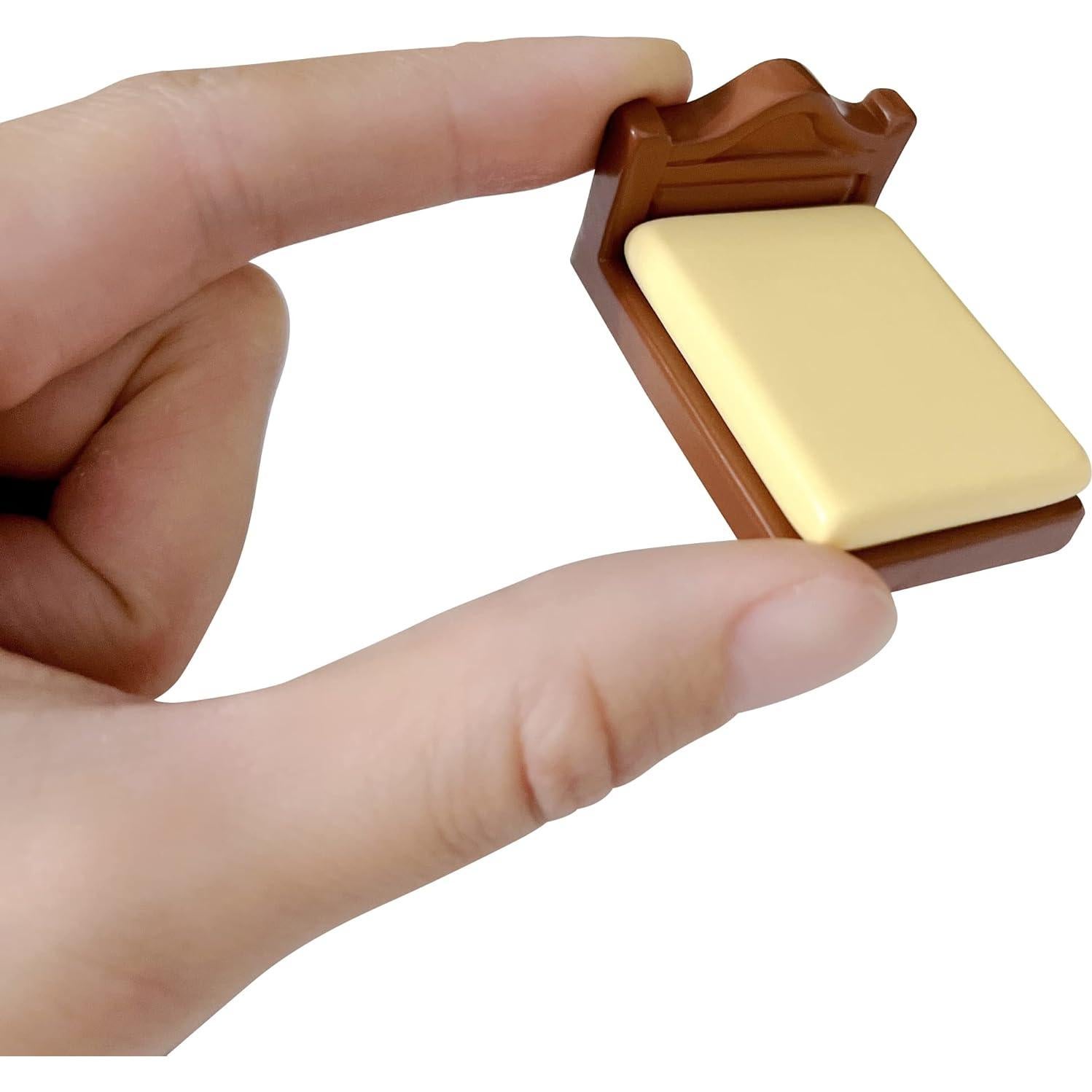 20pcs Mini Muebles de Resina Marrón para Casa de Muñecas