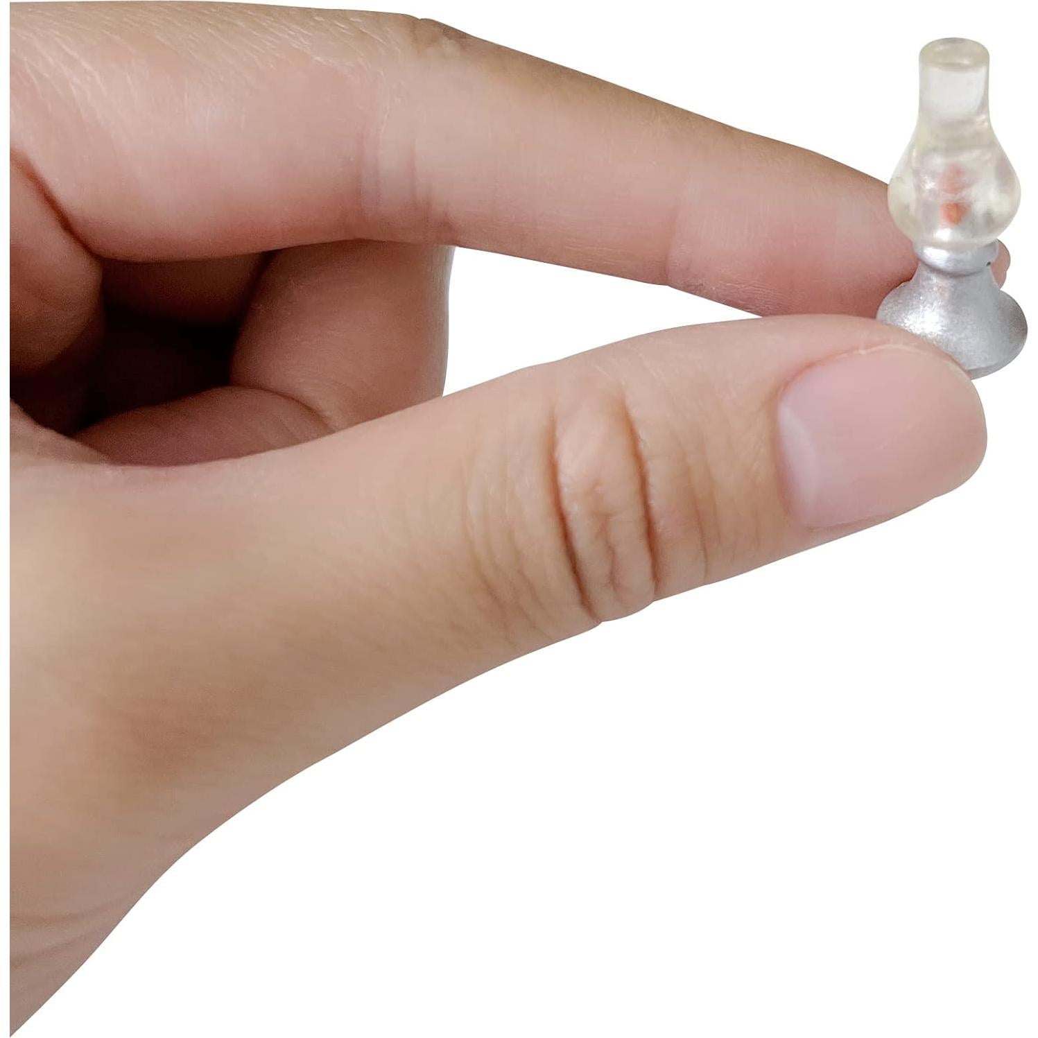 20pcs Mini Muebles de Resina Marrón para Casa de Muñecas