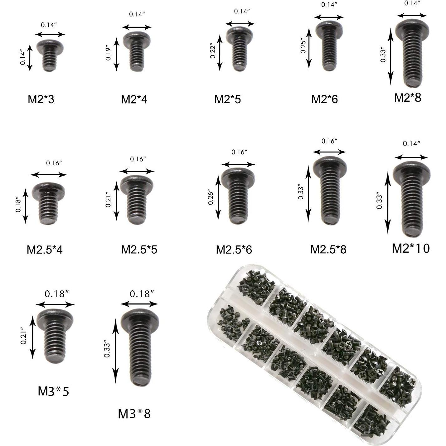 Kit de Tornillos para Laptop Easycargo 240 Piezas M2 M2.5 M3