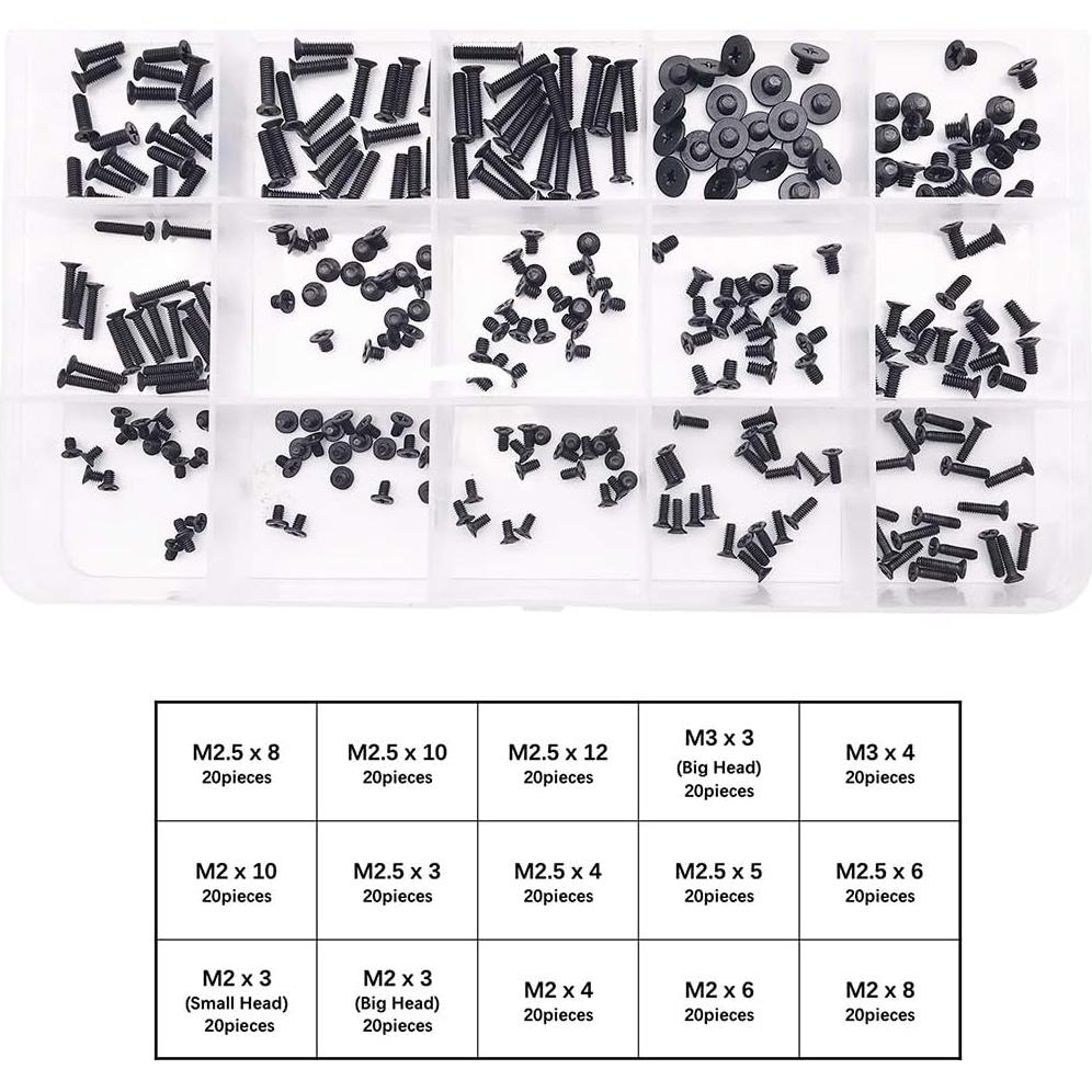 Kit de Tornillos de Reemplazo QTEATAK 300 Pcs para Laptop
