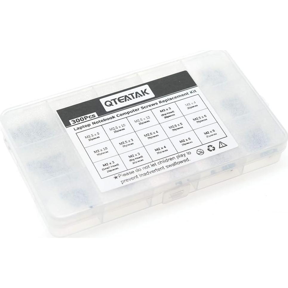 Kit de Tornillos de Reemplazo QTEATAK 300 Pcs para Laptop