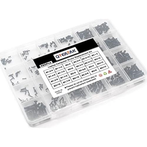 Kit de Tornillos de Reemplazo QTEATAK 480 Pcs para Laptop
