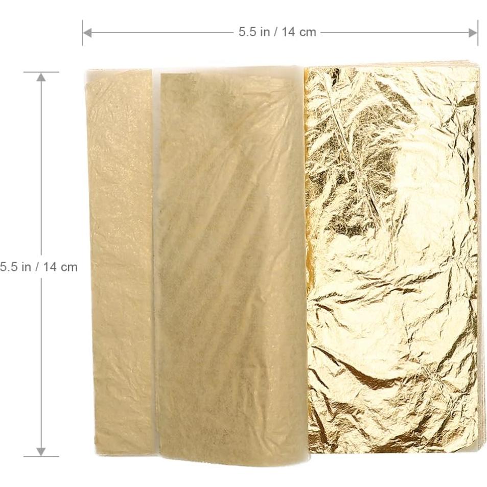 Hojas de Imitación de Foil Dorado GLSTOY 14x14cm para Manualidades